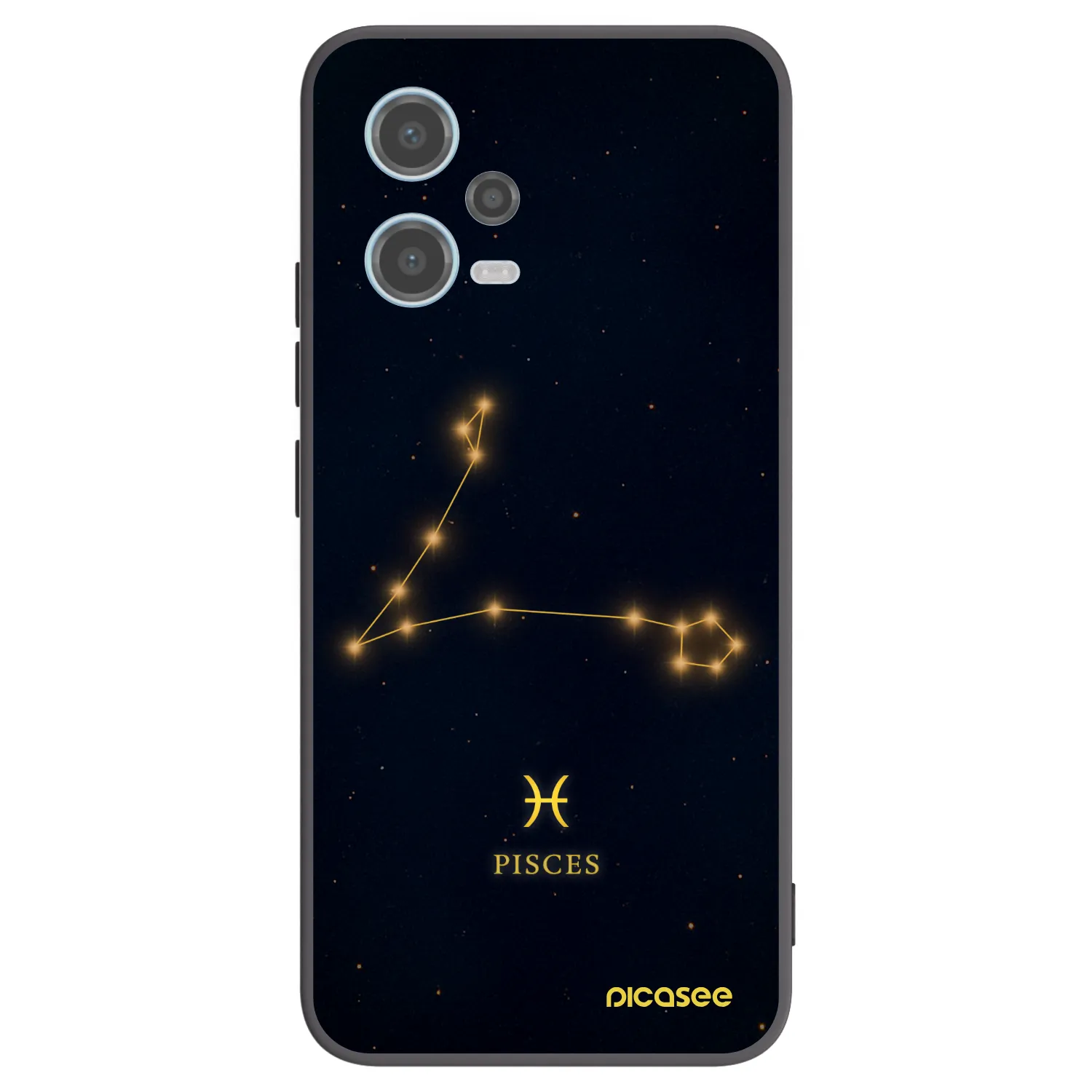 Picasee silikonowe czarne etui na Xiaomi Redmi Note 12 5G - PISCES