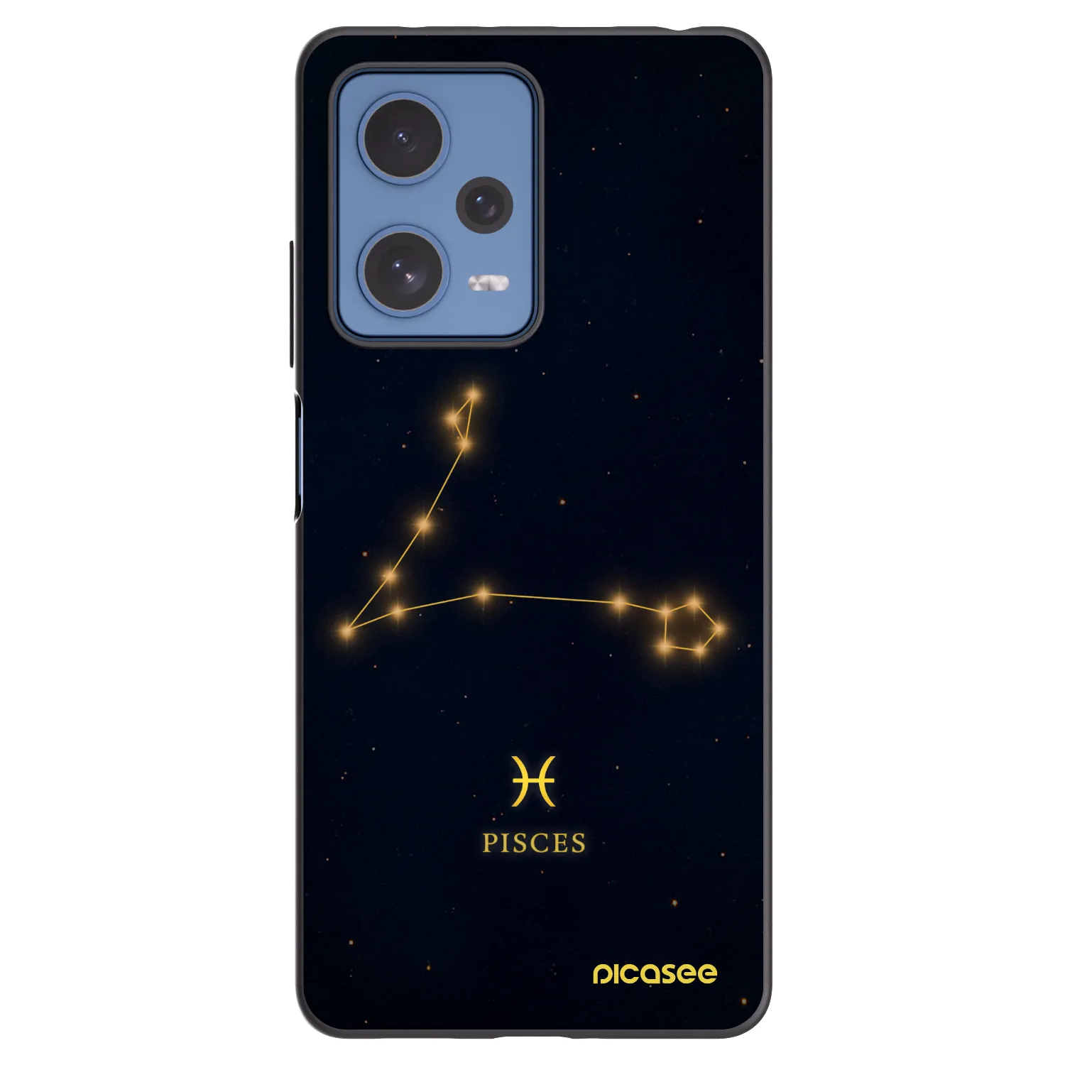Picasee silikonowe czarne etui na Xiaomi Redmi Note 12 Pro 5G - PISCES