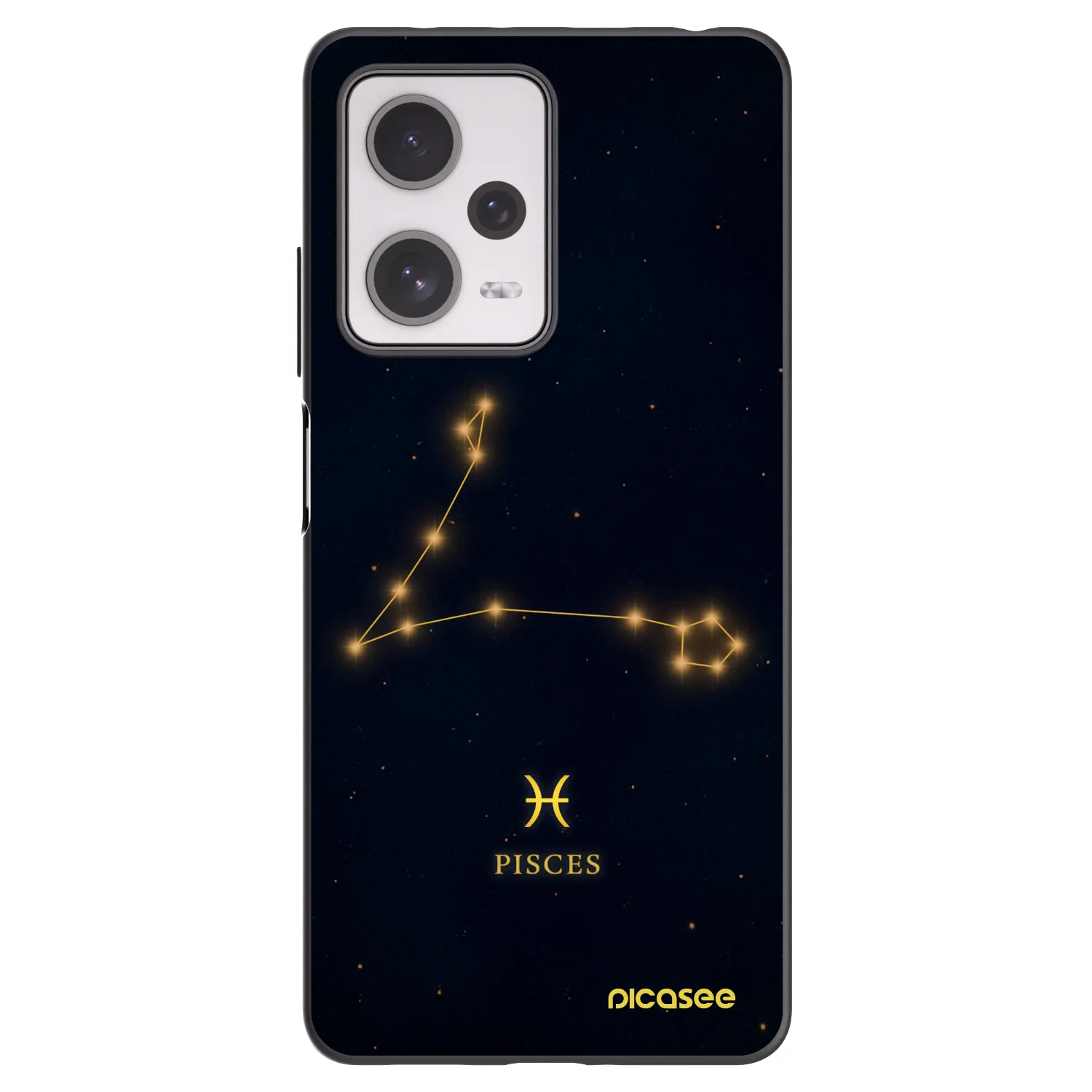 Picasee silikonowe czarne etui na Xiaomi Redmi Note 12 Pro+ 5G - PISCES