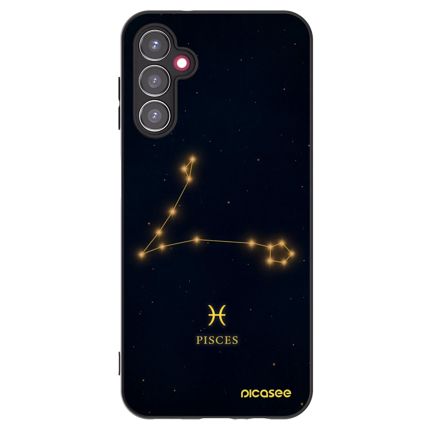Picasee silikonowe czarne etui na Samsung Galaxy A14 4G A145R - PISCES