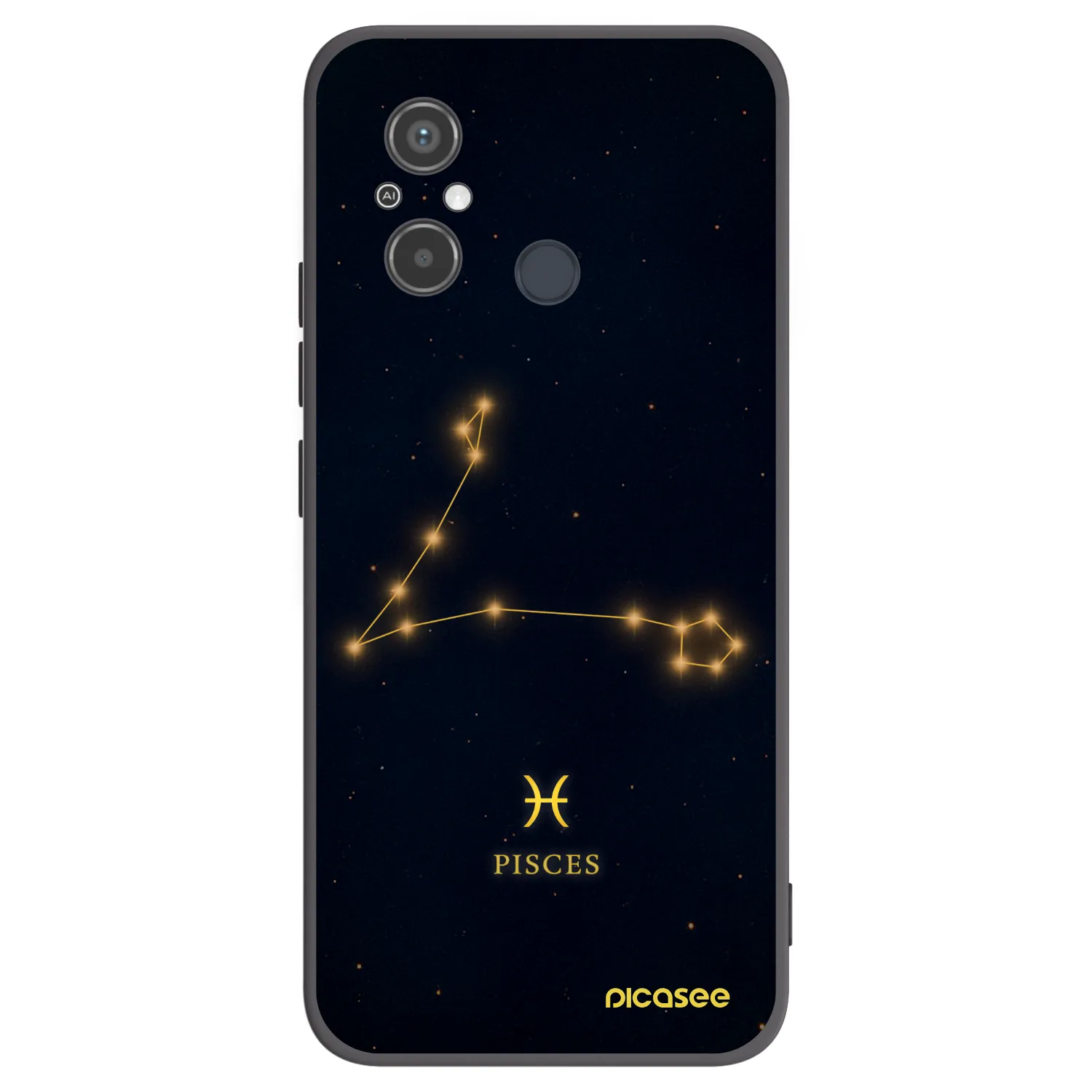 Picasee silikonowe czarne etui na Xiaomi Redmi 12C - PISCES