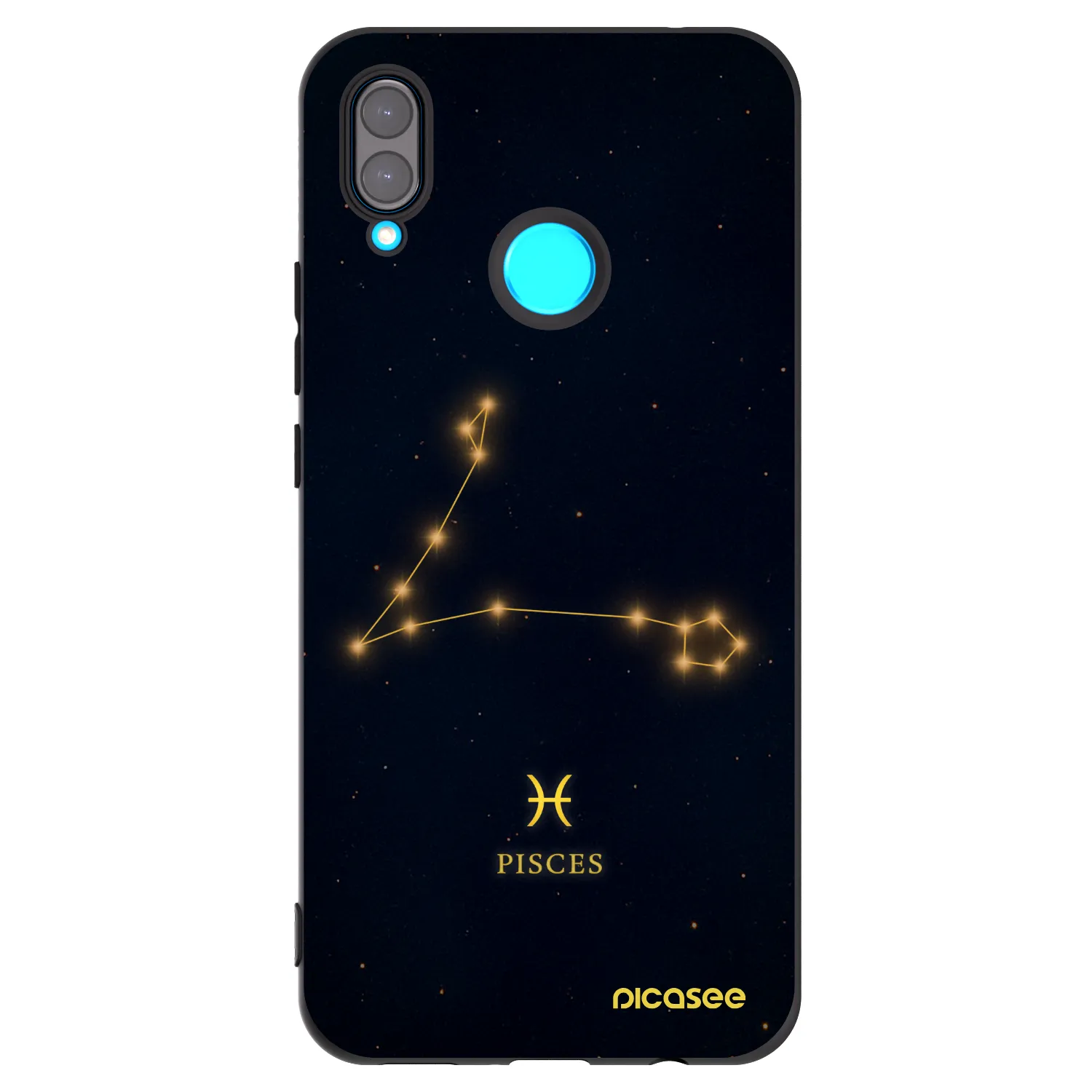 Picasee silikonowe czarne etui na Huawei Nova 3 - PISCES