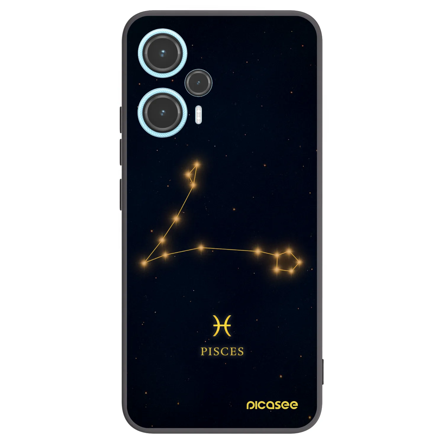 Picasee silikonowe czarne etui na Xiaomi Poco F5 - PISCES