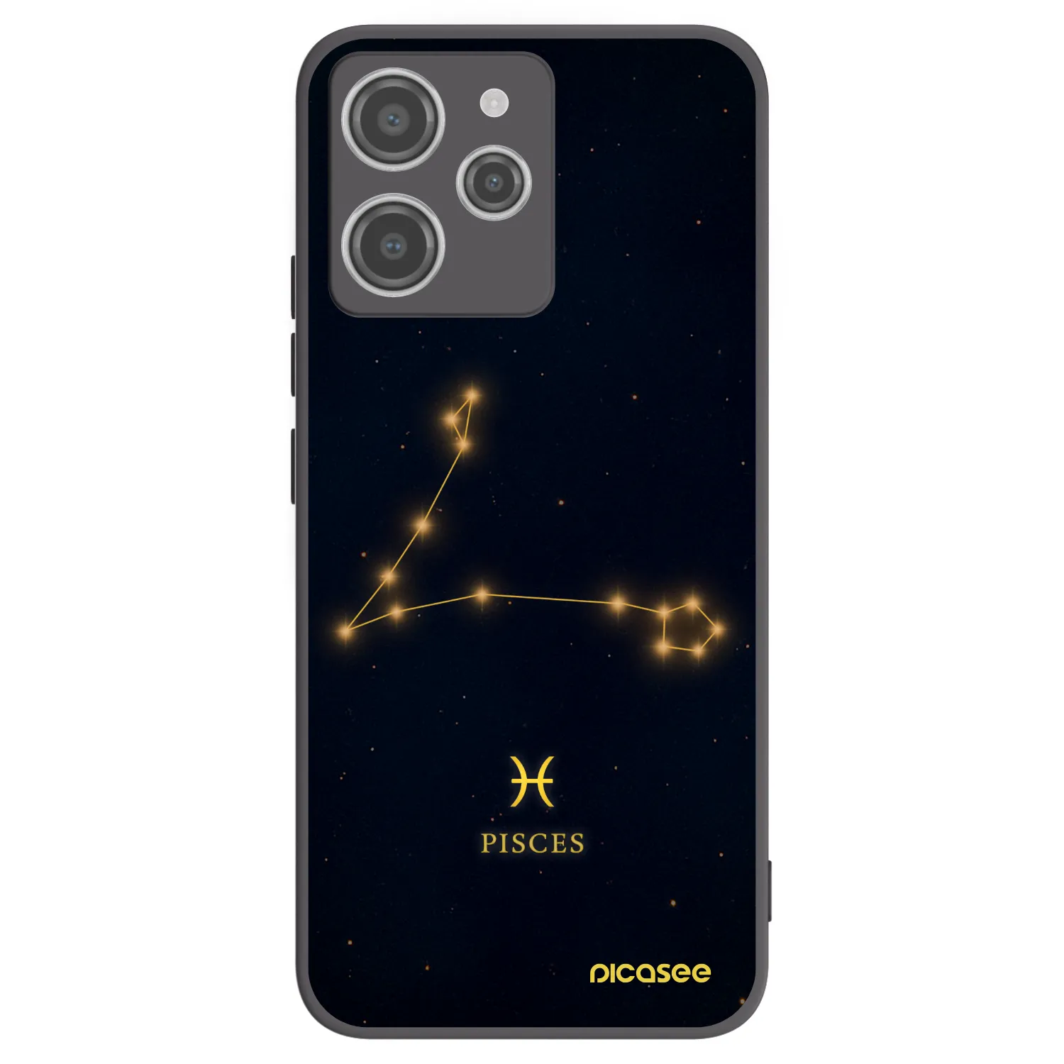 Picasee silikonowe czarne etui na Xiaomi Redmi 12 4G - PISCES