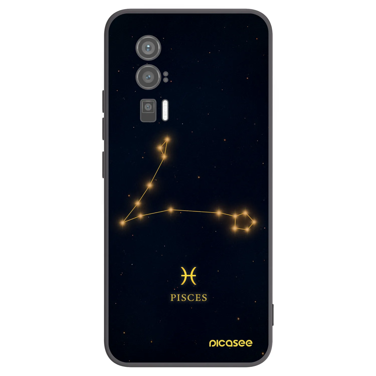 Picasee silikonowe czarne etui na Xiaomi Poco F5 Pro 5G - PISCES