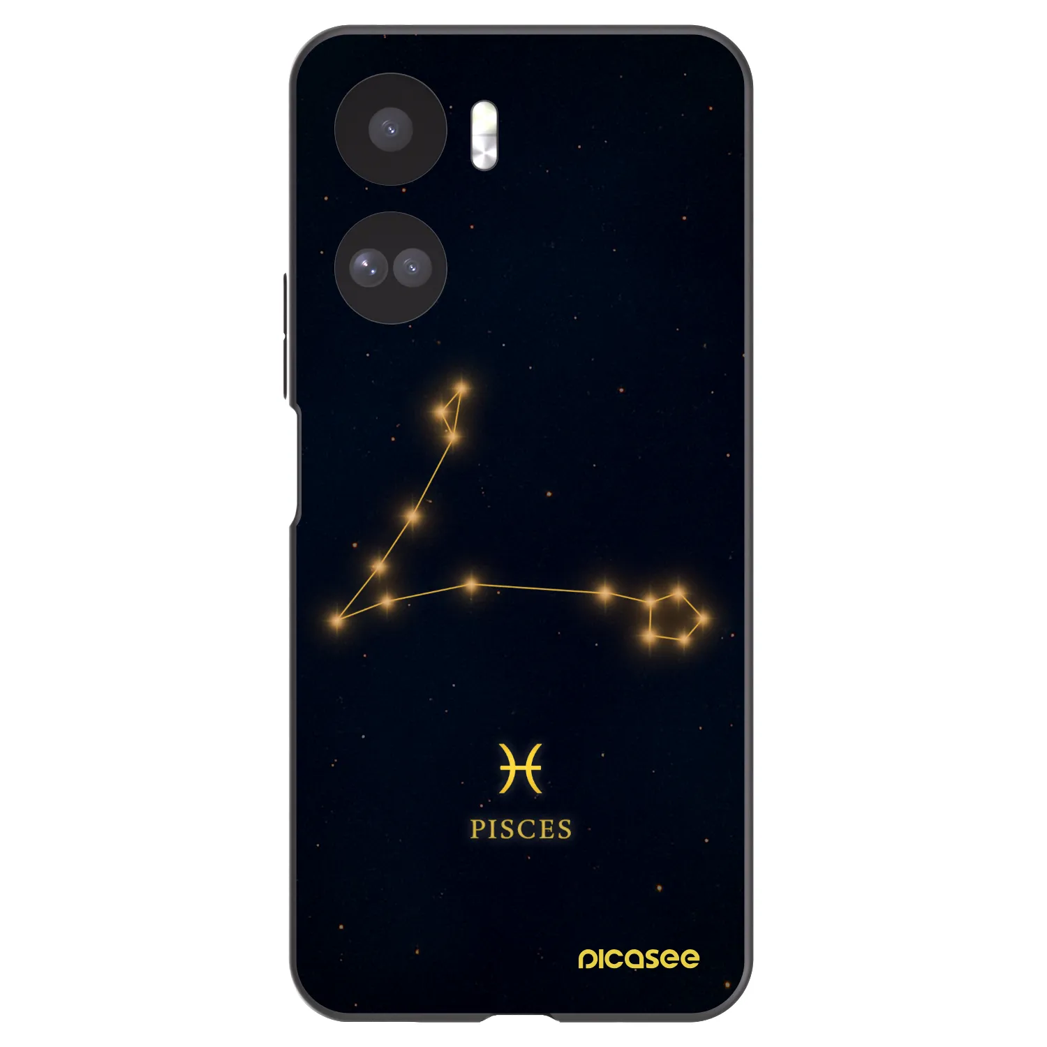 Picasee silikonowe czarne etui na Honor 90 Lite 5G - PISCES