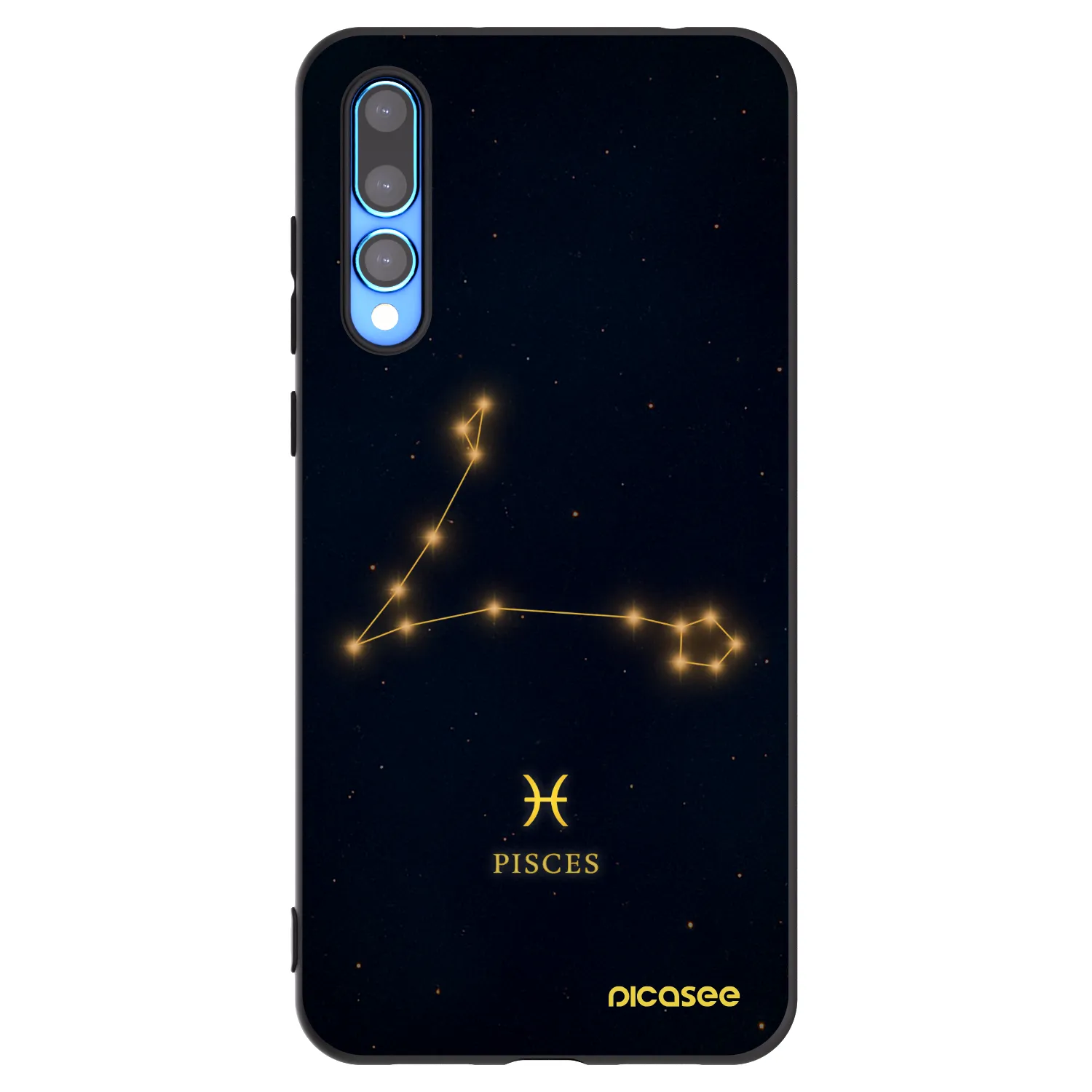 Picasee silikonowe czarne etui na Huawei P20 Pro - PISCES