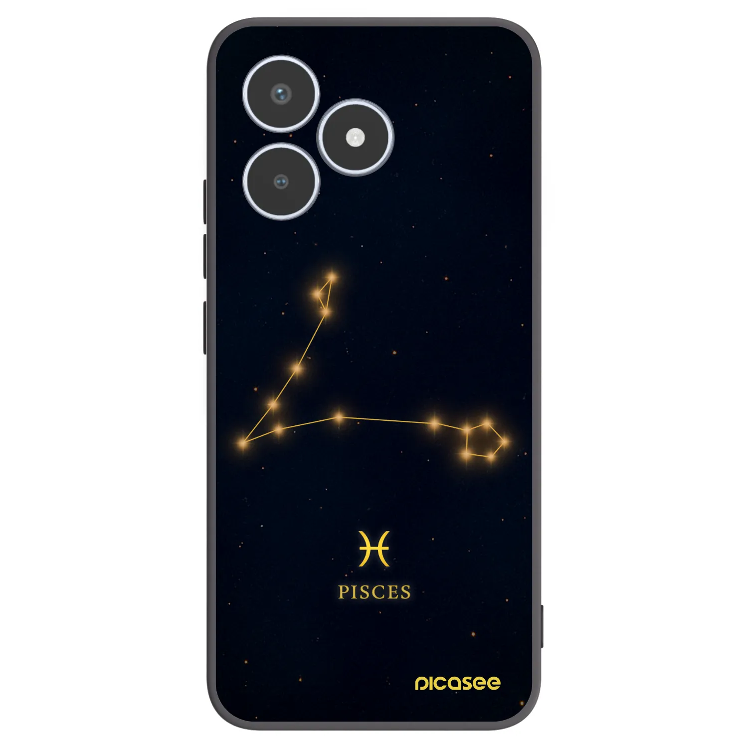Picasee silikonowe czarne etui na Realme C53 - PISCES