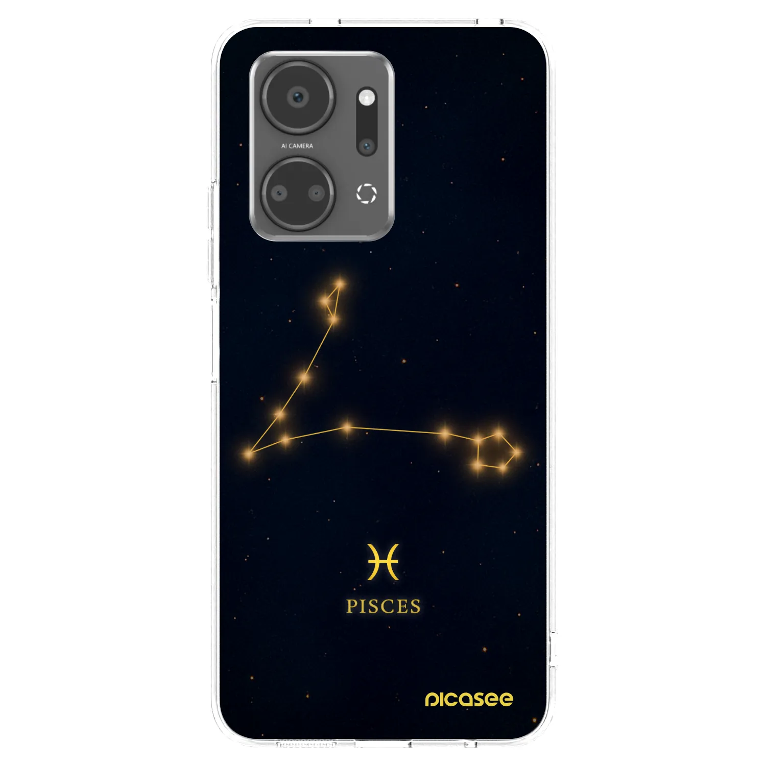 Picasee silikonowe przeźroczyste etui na Honor X7a - PISCES