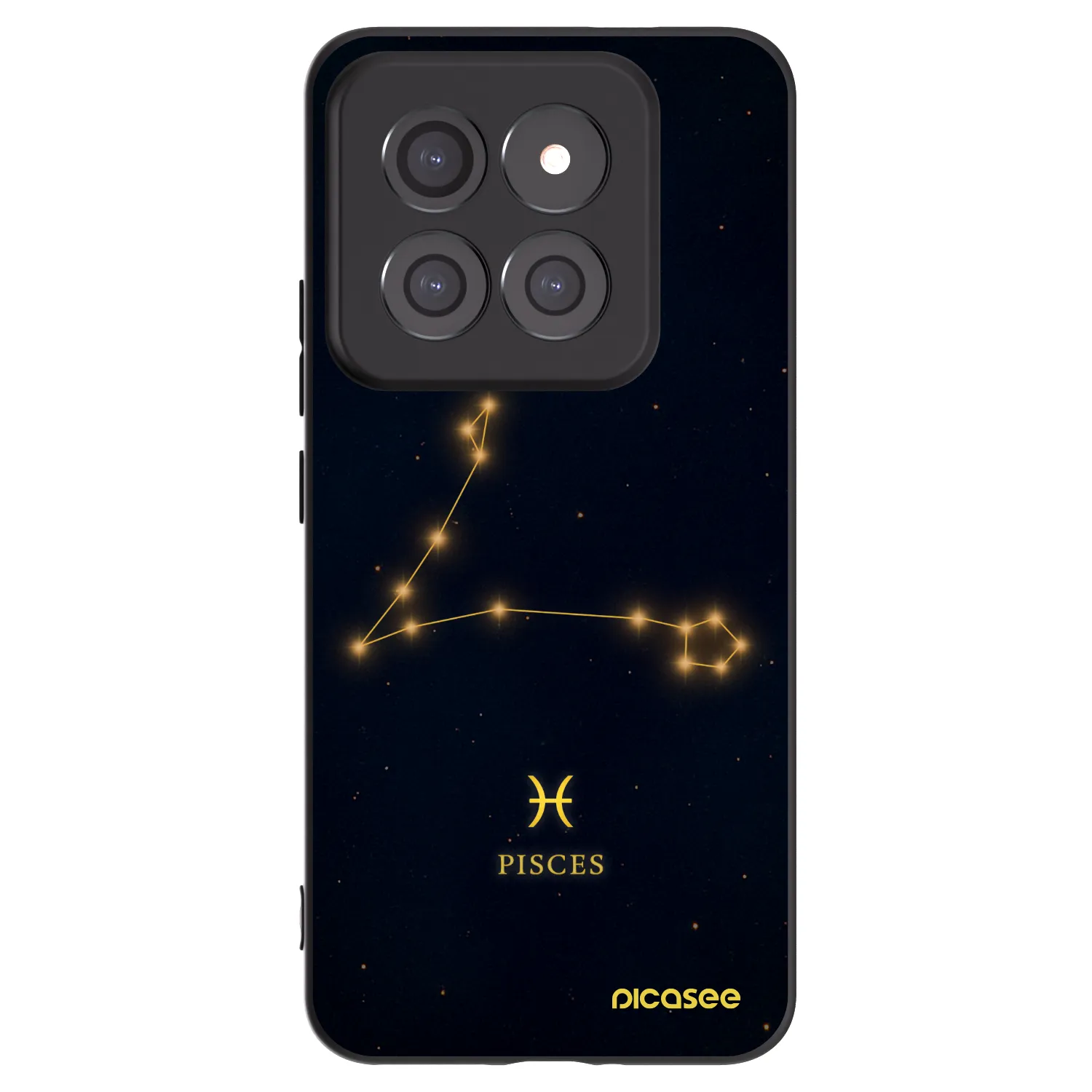 Picasee silikonowe czarne etui na Xiaomi 14 Pro - PISCES