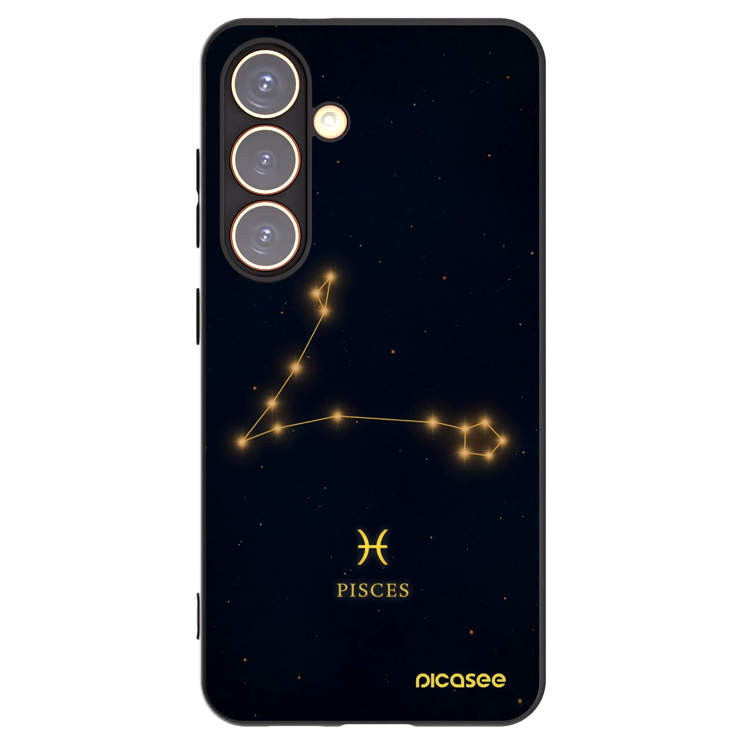 Picasee silikonowe czarne etui na Samsung Galaxy S24 S921B 5G - PISCES