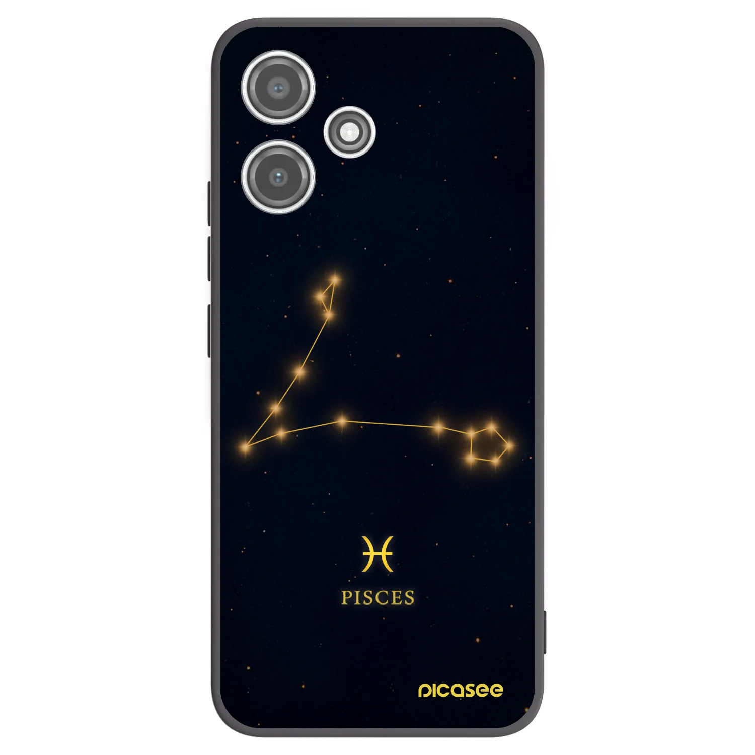 Picasee silikonowe czarne etui na Xiaomi Redmi 12 5G - PISCES