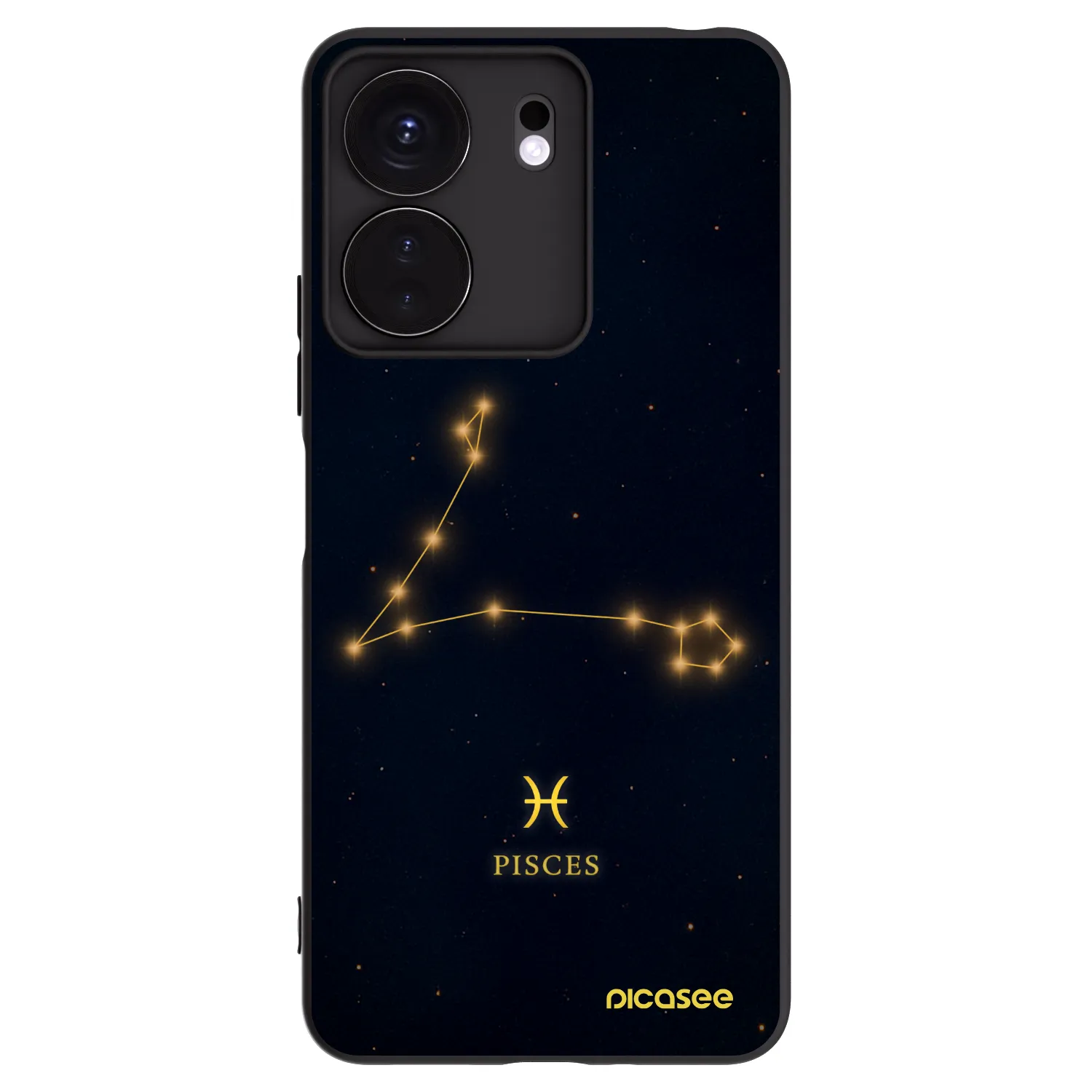 Picasee silikonowe czarne etui na Xiaomi Redmi 13C 4G - PISCES