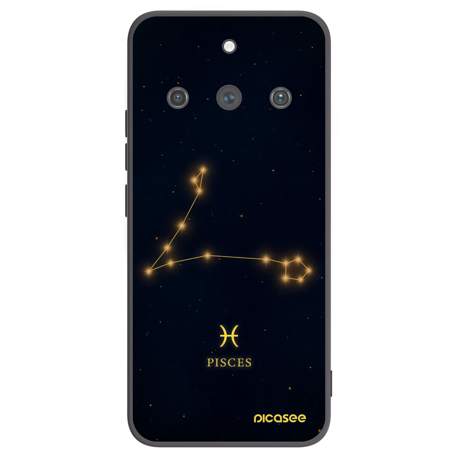 Picasee silikonowe czarne etui na Realme 11 Pro+ - PISCES