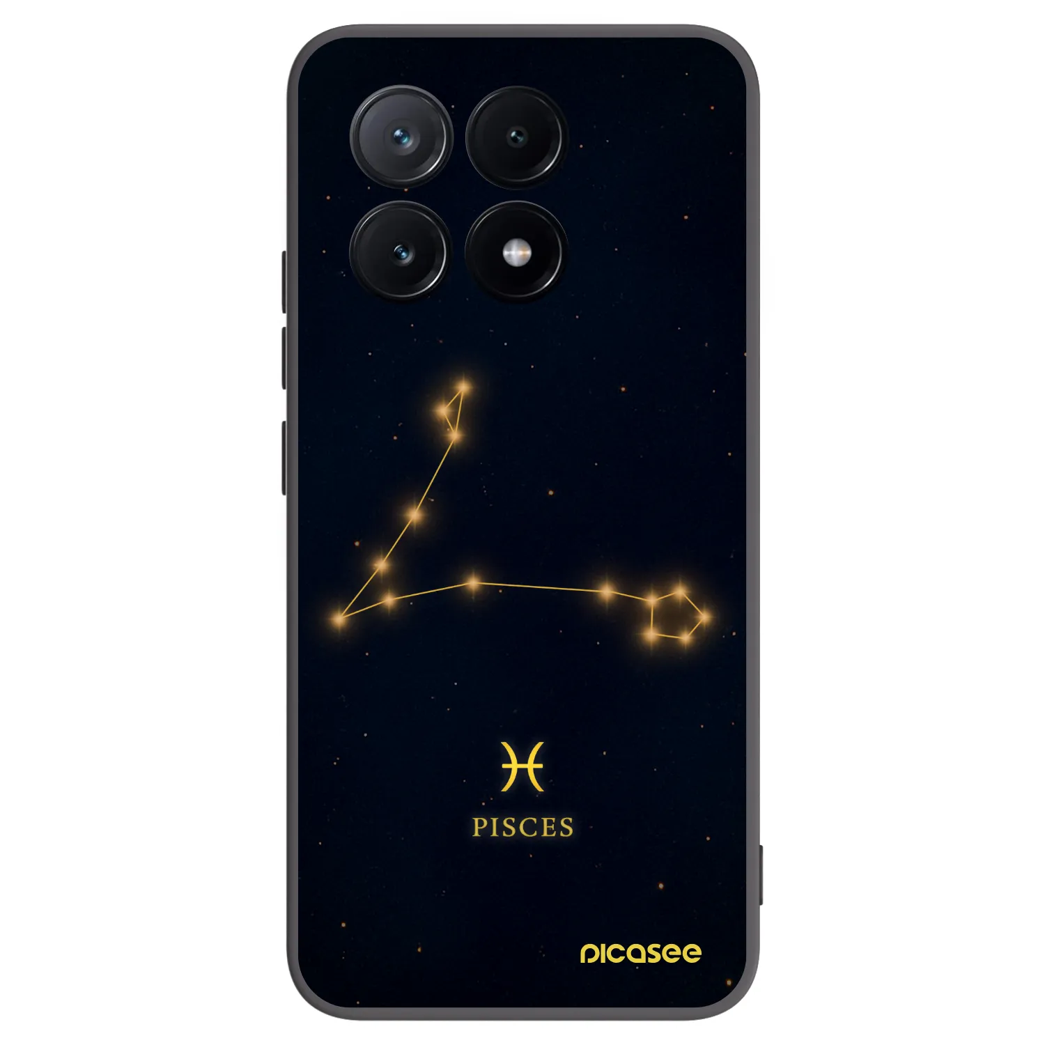 Picasee silikonowe czarne etui na Xiaomi Poco X6 Pro - PISCES