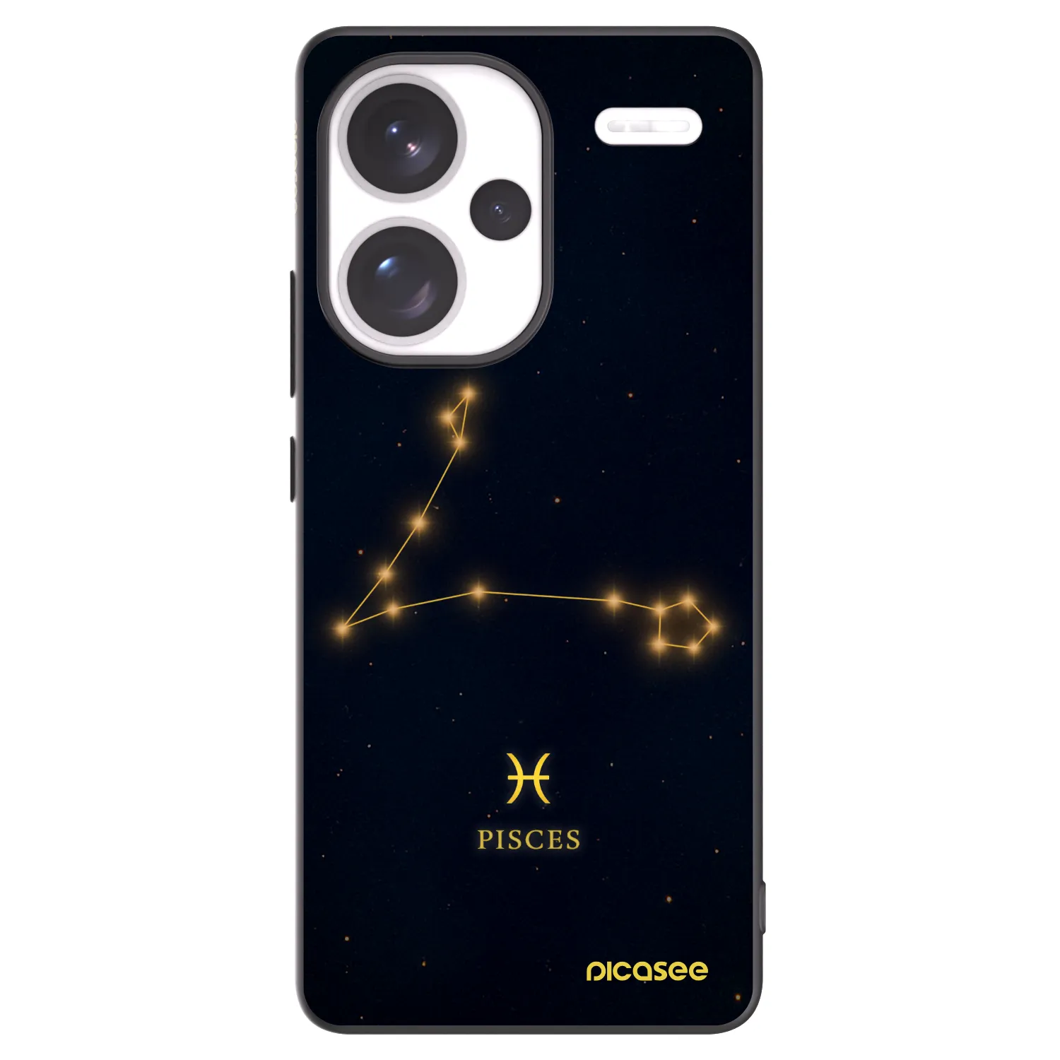 Picasee silikonowe czarne etui na Xiaomi Redmi Note 13 Pro+ 5G - PISCES