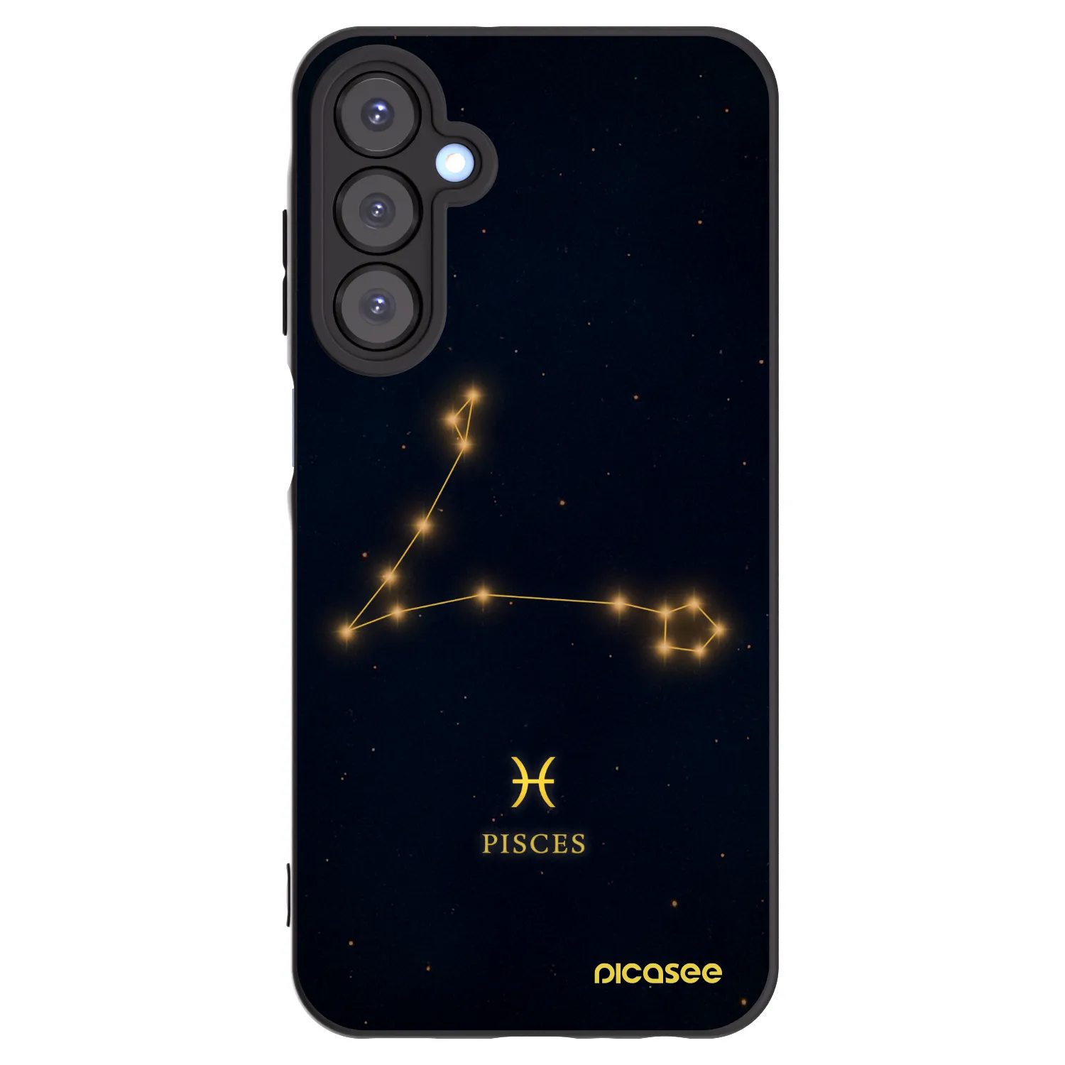 Picasee silikonowe czarne etui na Samsung Galaxy A25 A256B 5G - PISCES