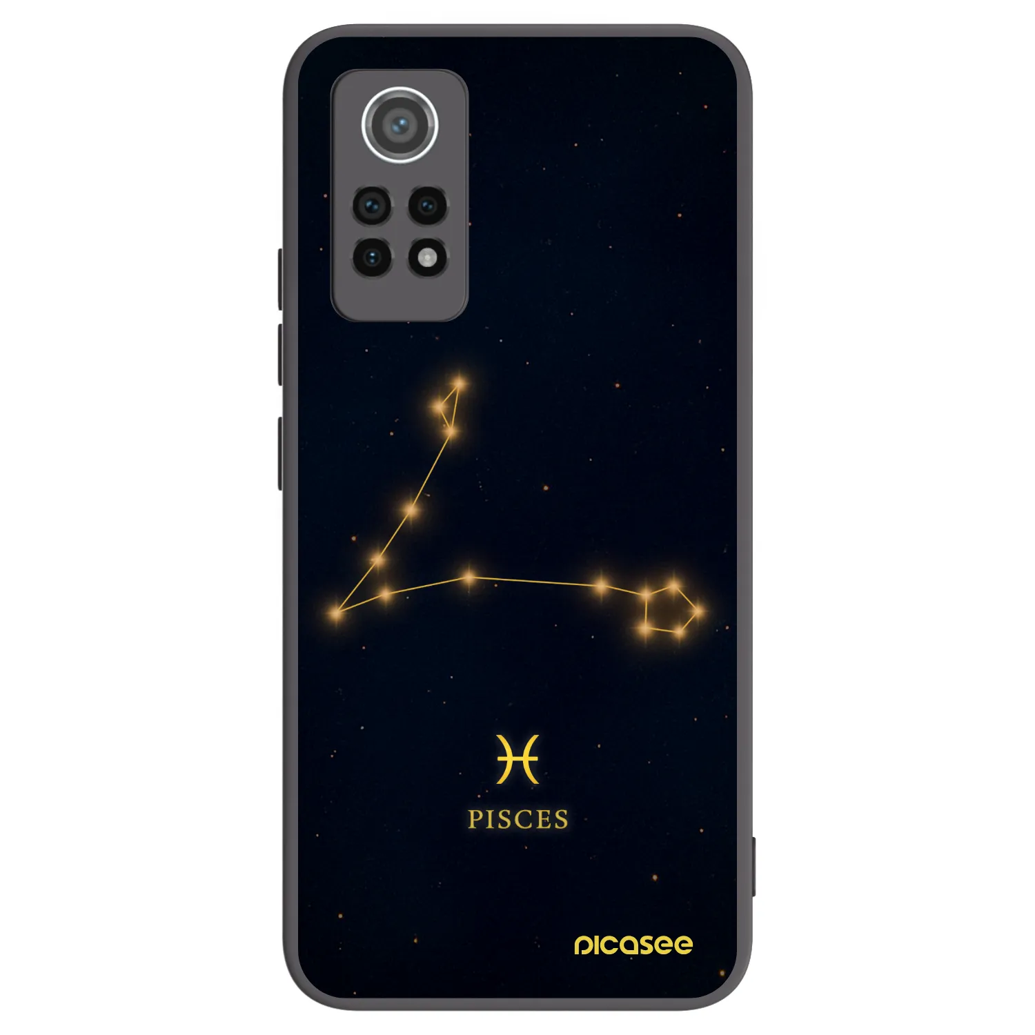 Picasee silikonowe czarne etui na Xiaomi Redmi Note 12 Pro 4G - PISCES