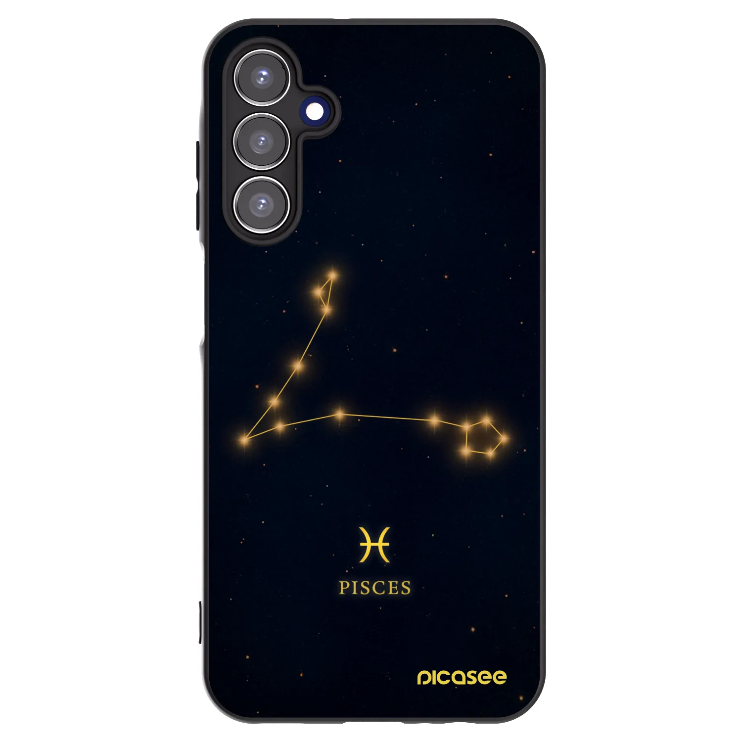 Picasee silikonowe czarne etui na Samsung Galaxy A15 A156B 5G - PISCES