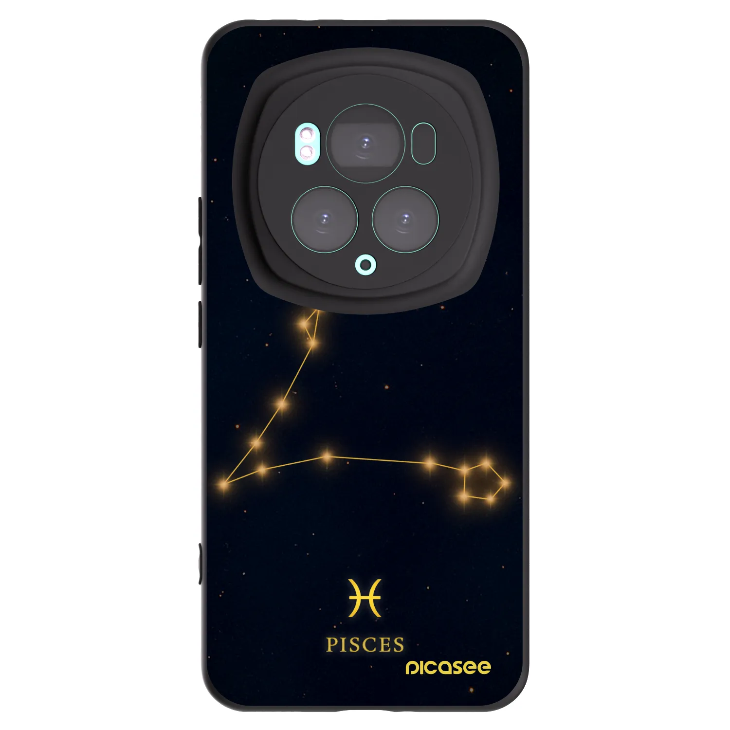 Picasee silikonowe czarne etui na Honor Magic6 Pro - PISCES