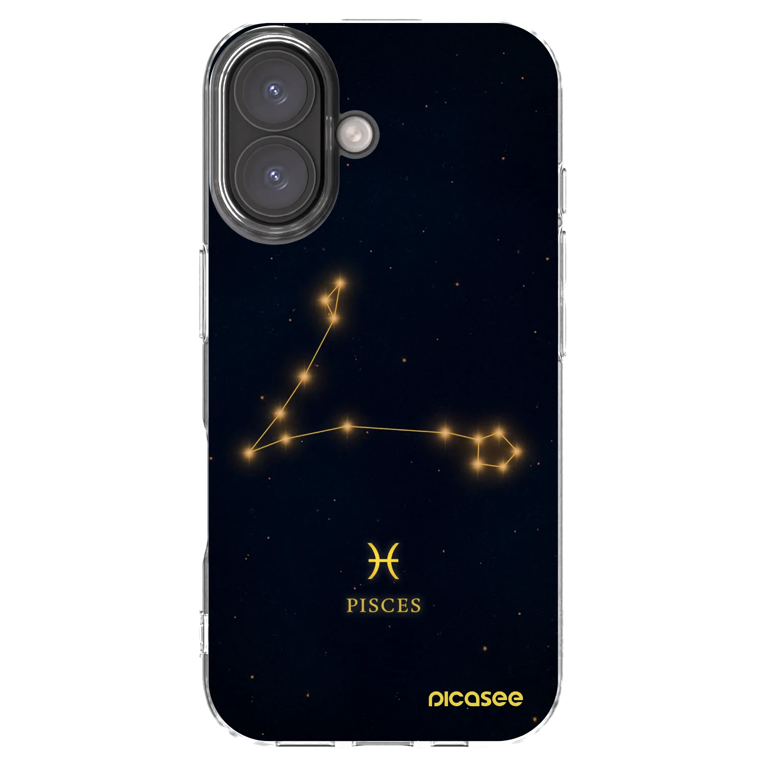 Picasee silikonowe przeźroczyste etui na Apple iPhone 16 - PISCES