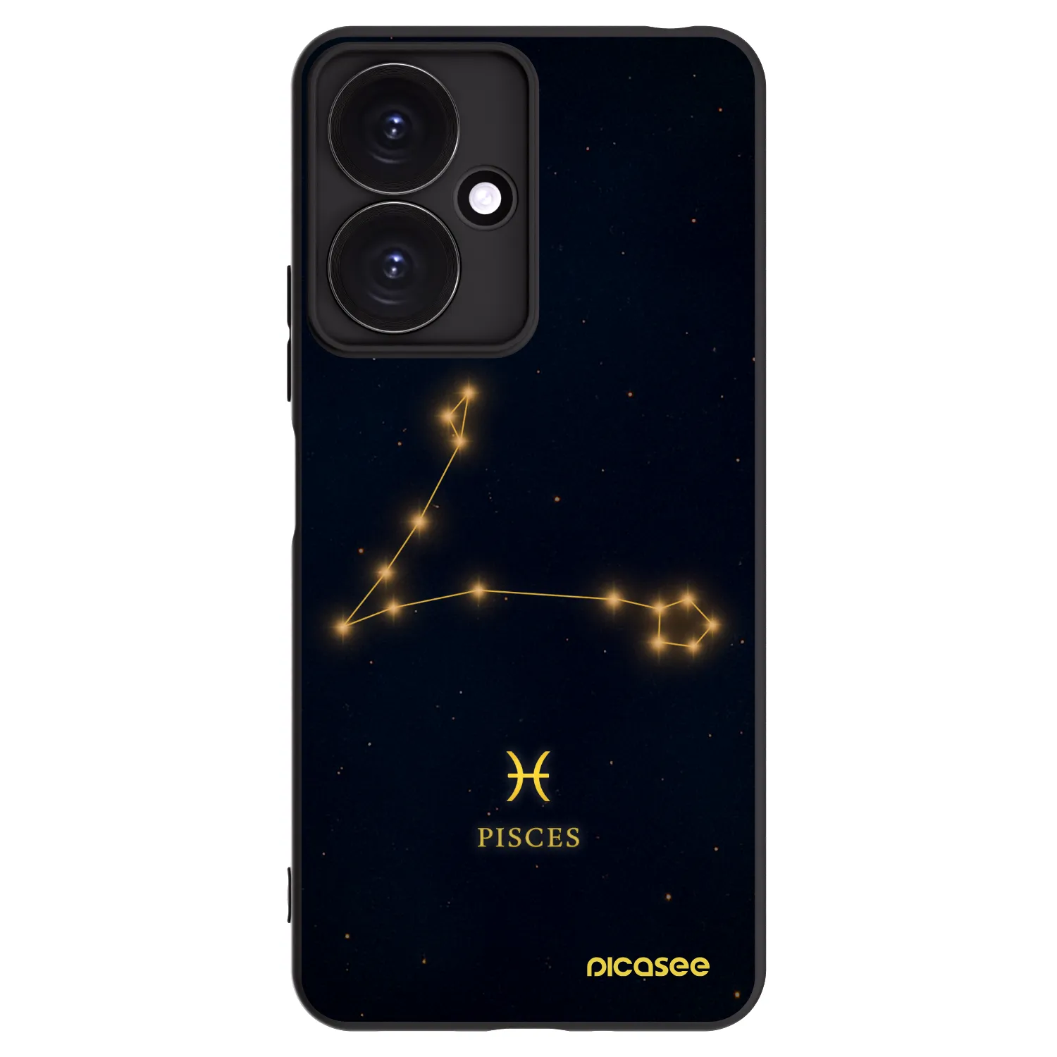 Picasee silikonowe czarne etui na Xiaomi Redmi 13C 5G - PISCES