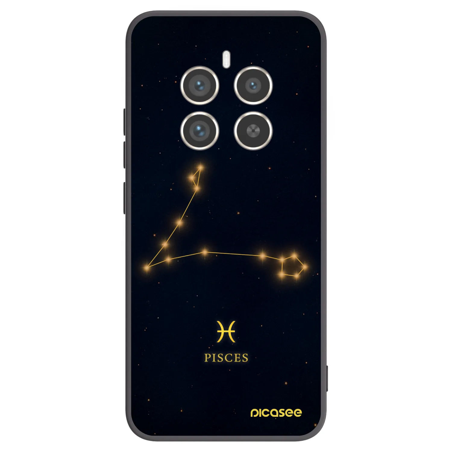 Picasee silikonowe czarne etui na Realme 12 Pro 5G - PISCES
