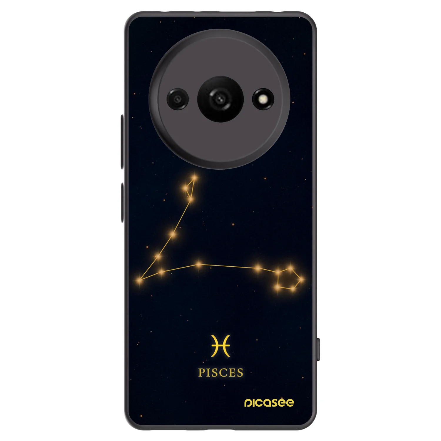 Picasee silikonowe czarne etui na Xiaomi Redmi A3 - PISCES