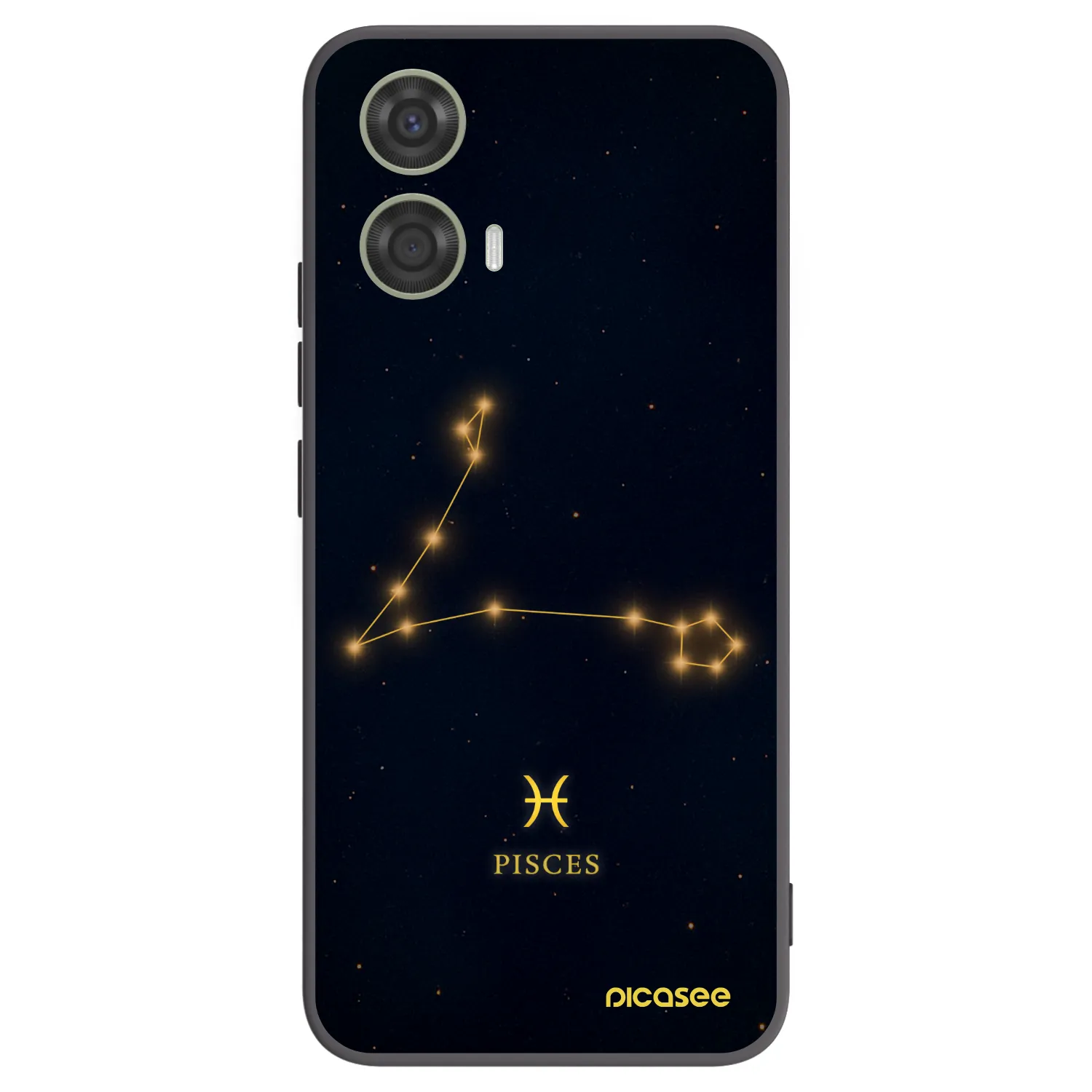Picasee silikonowe czarne etui na Motorola Moto G24 - PISCES