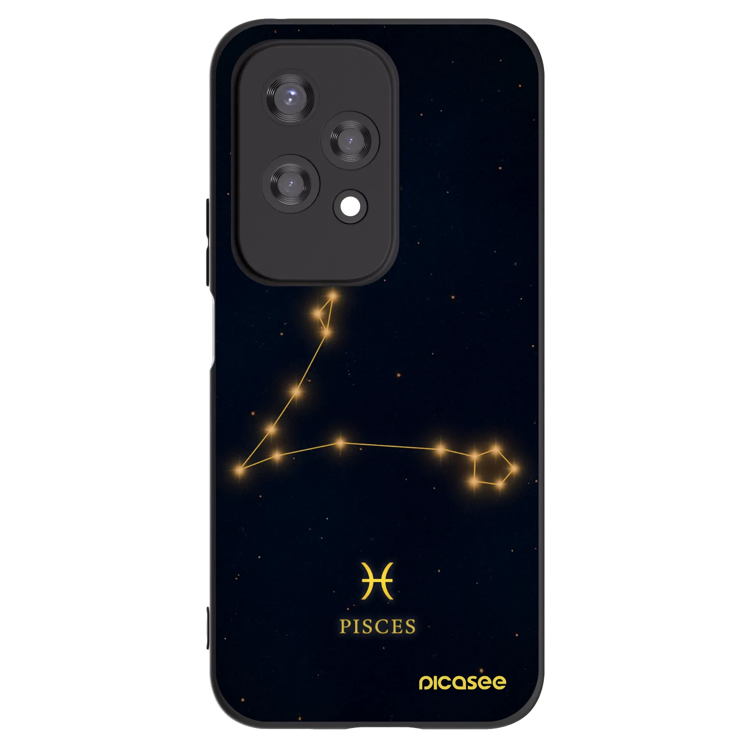 Picasee silikonowe czarne etui na Honor 200 Lite - PISCES