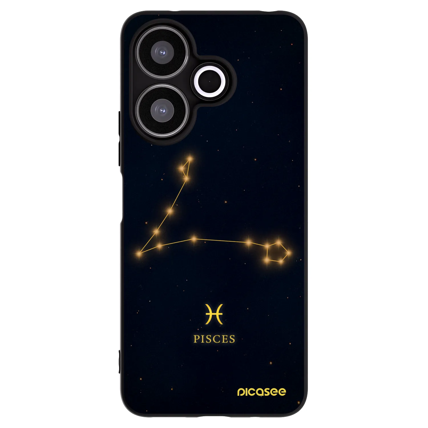 Picasee silikonowe czarne etui na Xiaomi Redmi 13 4G - PISCES