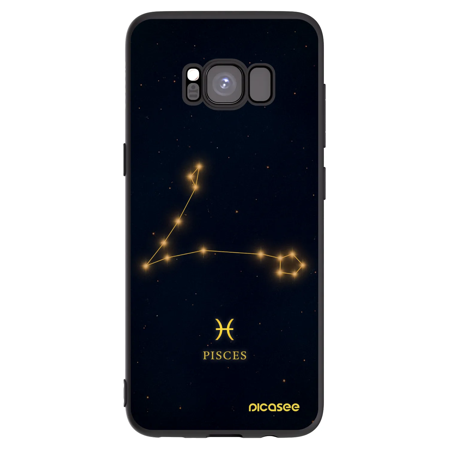 Picasee silikonowe czarne etui na Samsung Galaxy S8 G950F - PISCES