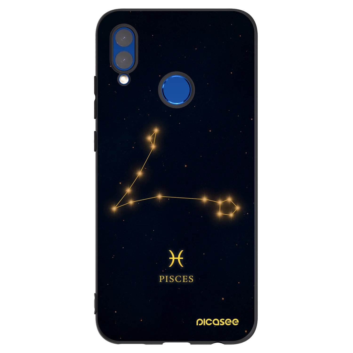 Picasee silikonowe czarne etui na Huawei P Smart 2019 - PISCES