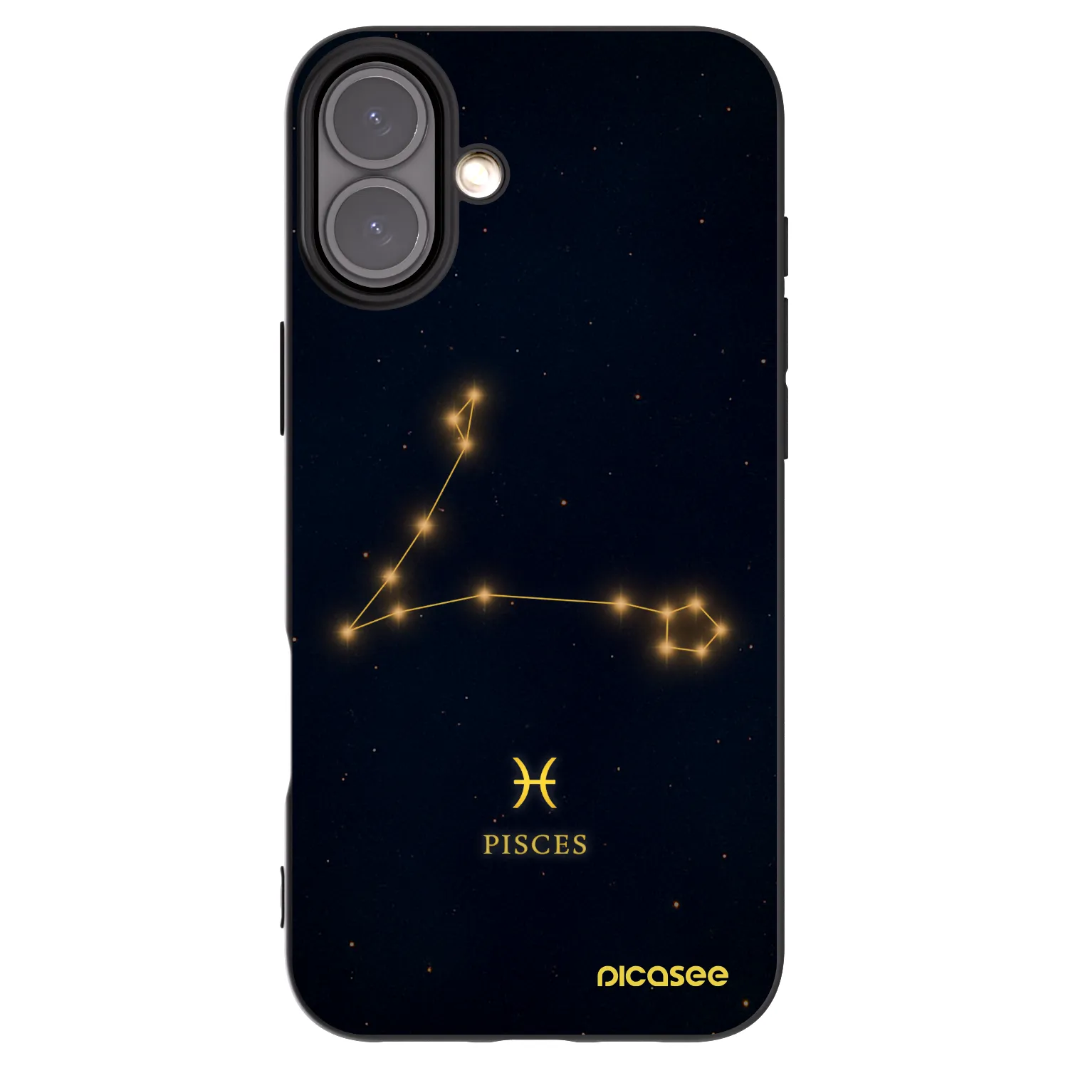 Picasee silikonowe czarne etui na Apple iPhone 16 Plus - PISCES