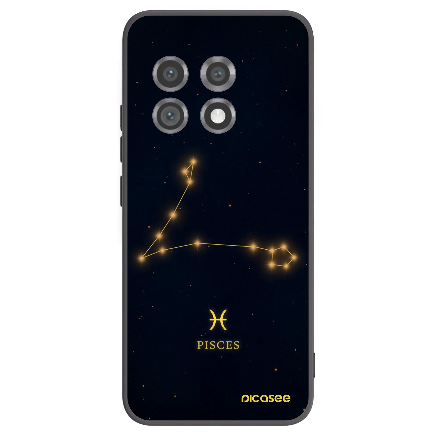 Picasee silikonowe czarne etui na OnePlus 11 5G - PISCES