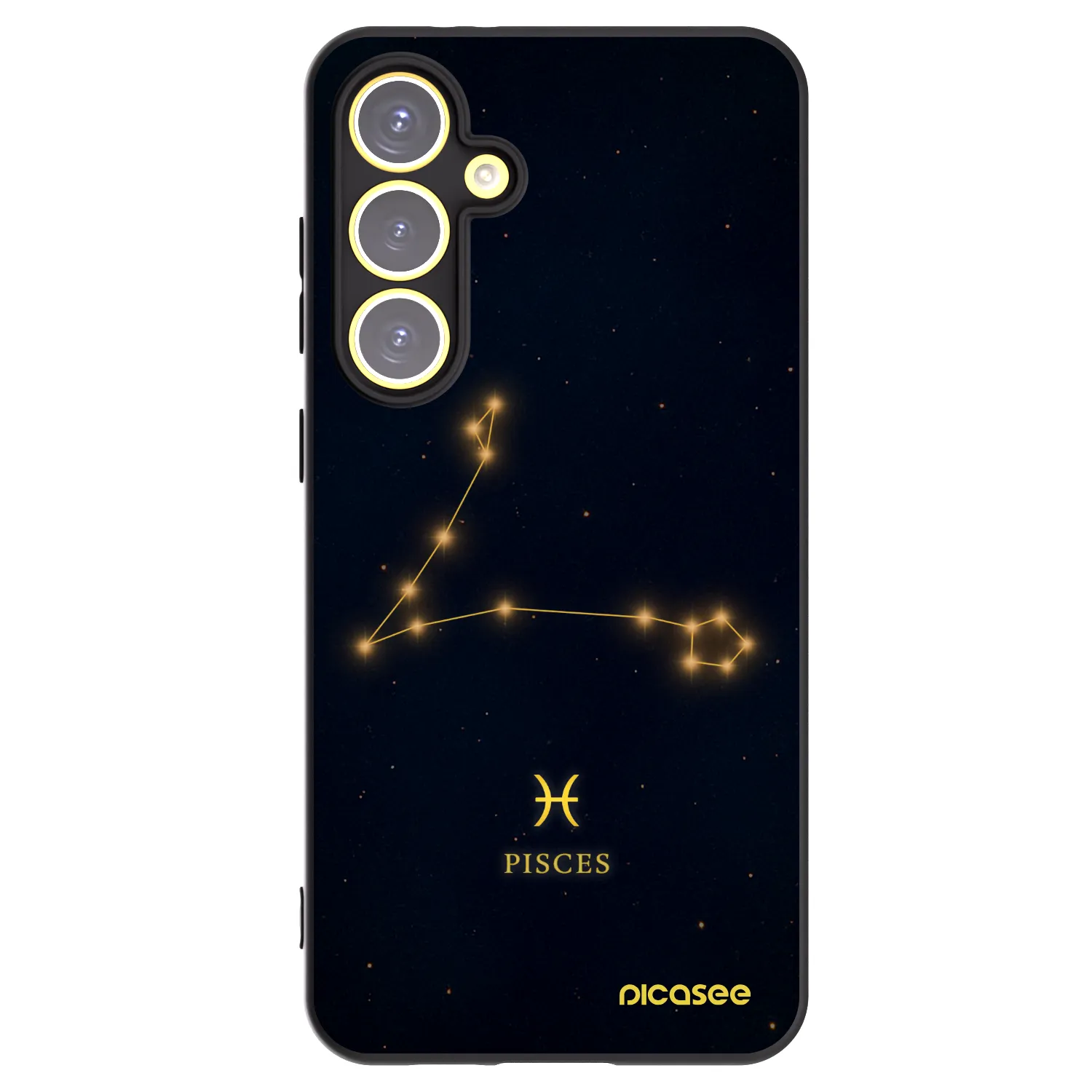 Picasee silikonowe czarne etui na Samsung Galaxy S24 FE S721B - PISCES