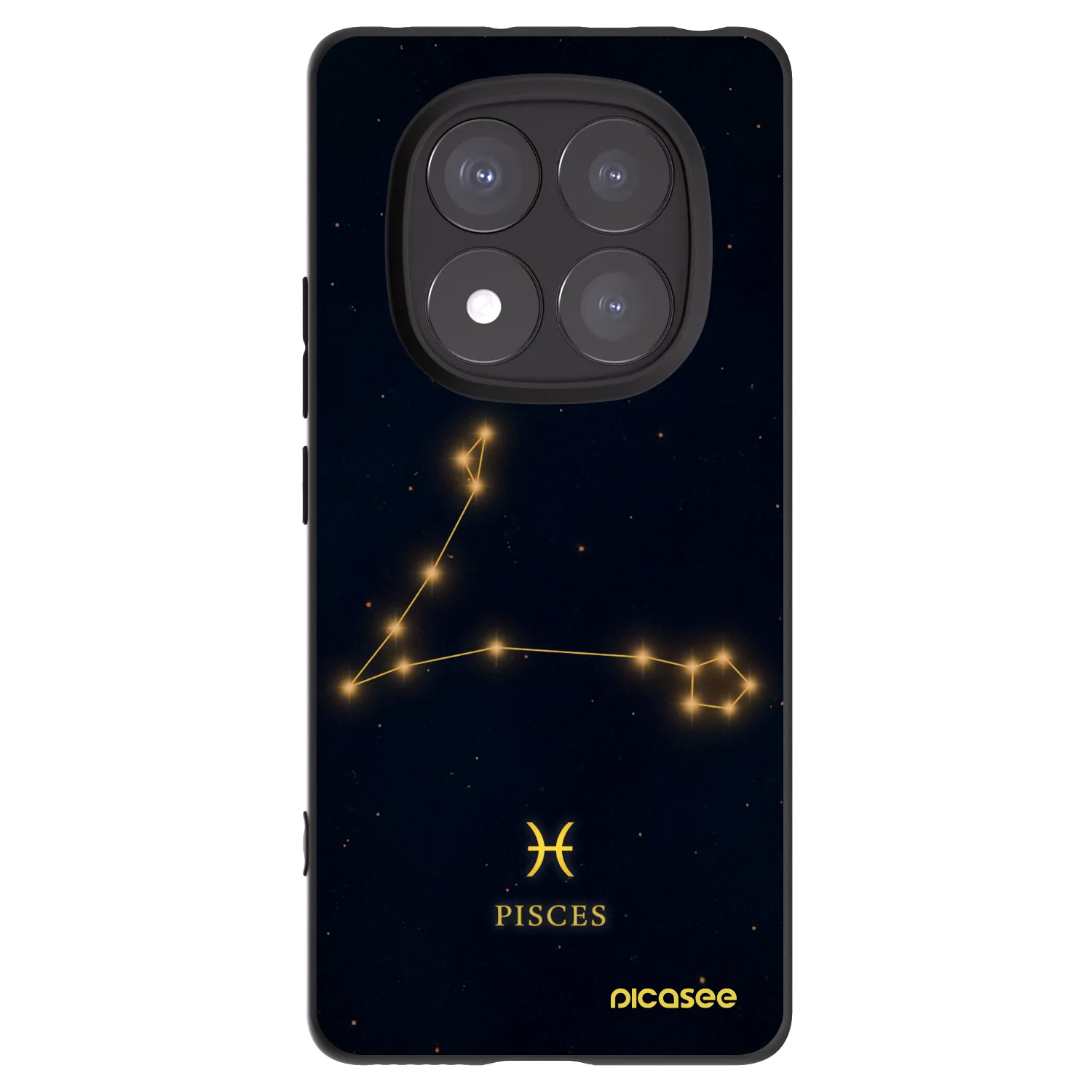 Picasee silikonowe czarne etui na Xiaomi Redmi Note 14 Pro+ 5G - PISCES