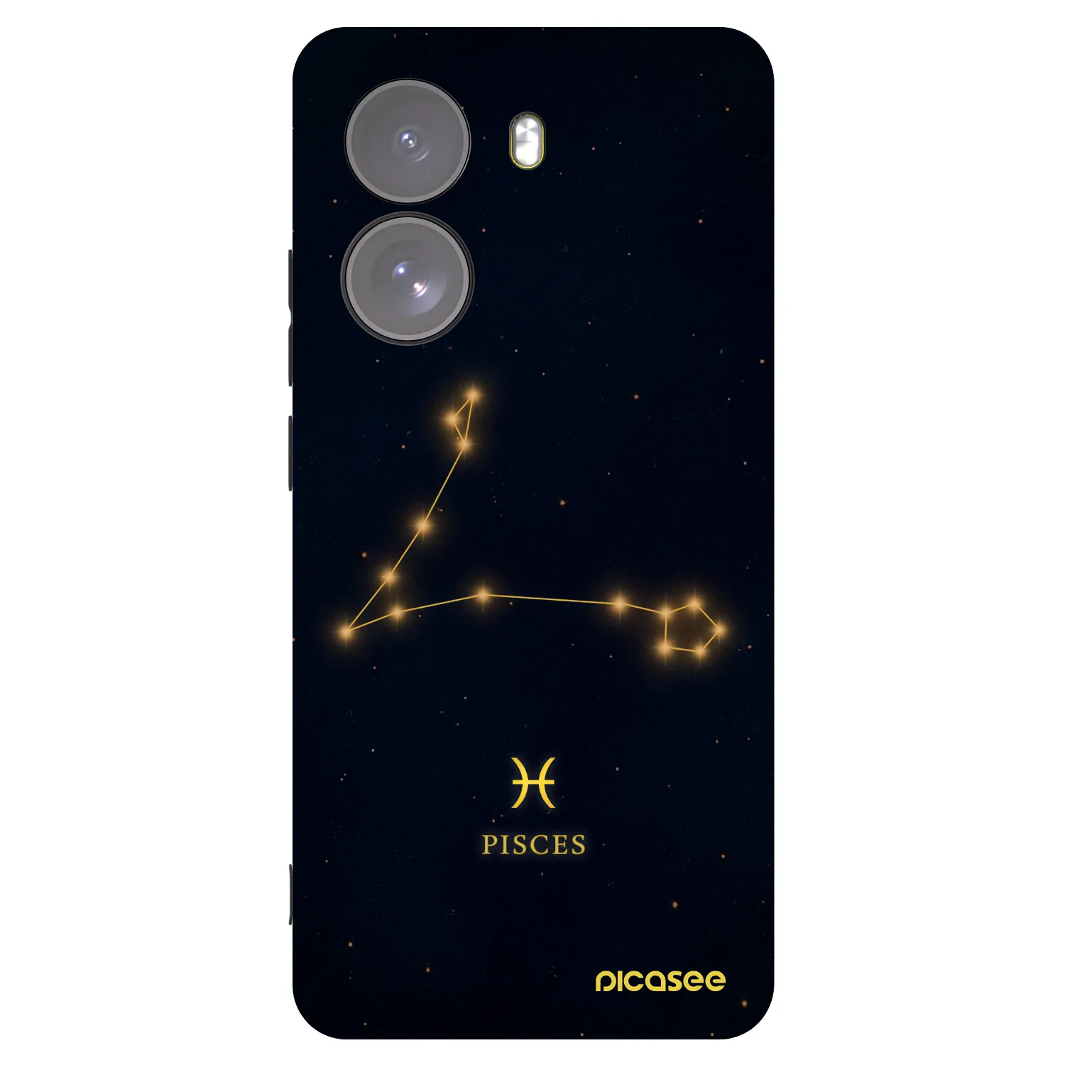 Picasee silikonowe czarne etui na Xiaomi Poco X7 - PISCES