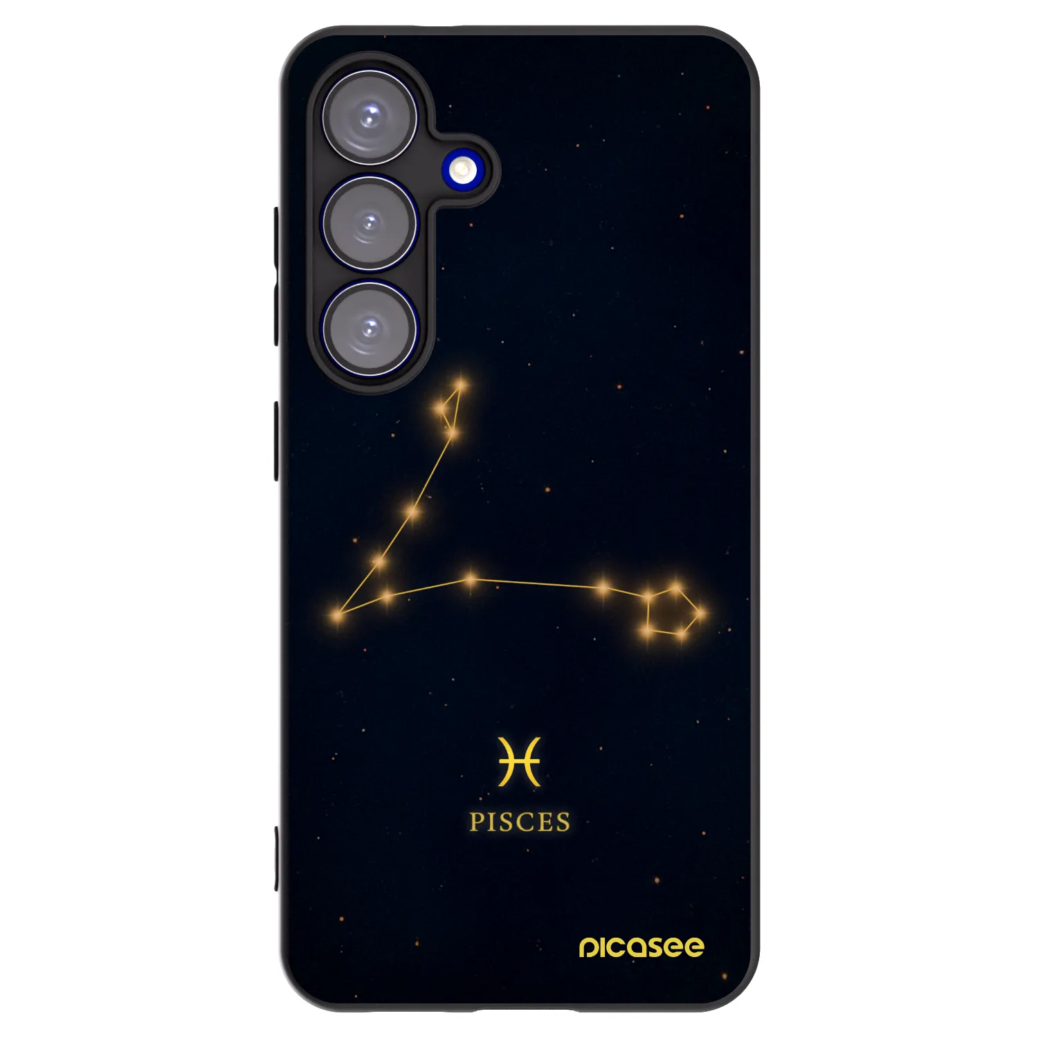 Picasee silikonowe czarne etui na Samsung Galaxy S25 5G - PISCES