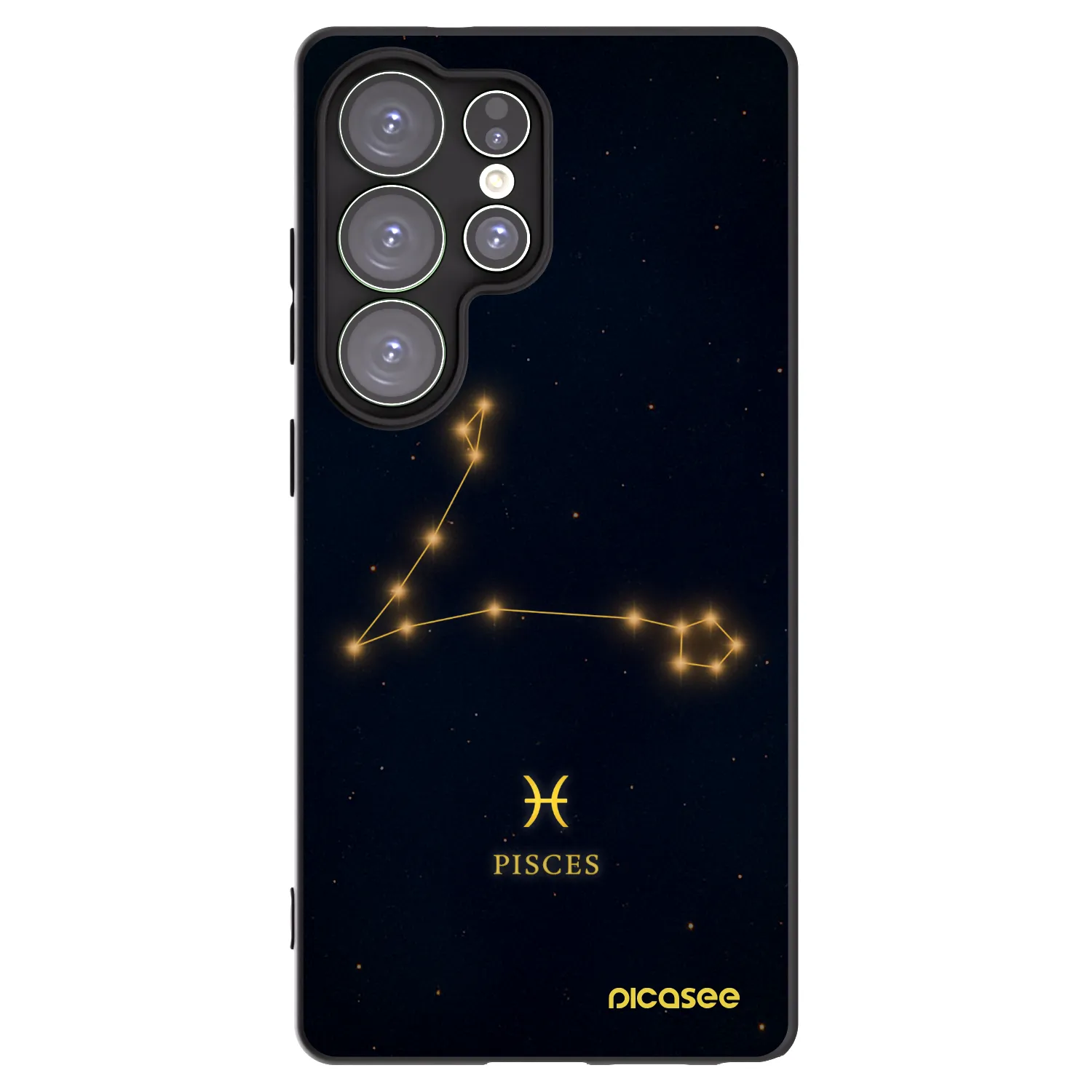 Picasee silikonowe czarne etui na Samsung Galaxy S25 Ultra 5G - PISCES