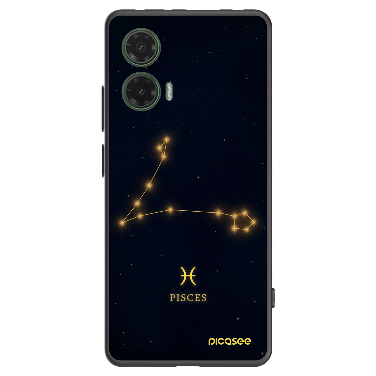 Picasee silikonowe czarne etui na Motorola Moto G35 5G - PISCES
