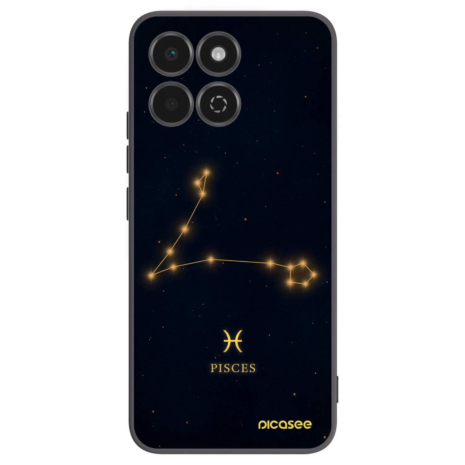 Picasee silikonowe czarne etui na Honor 200 Smart 5G - PISCES
