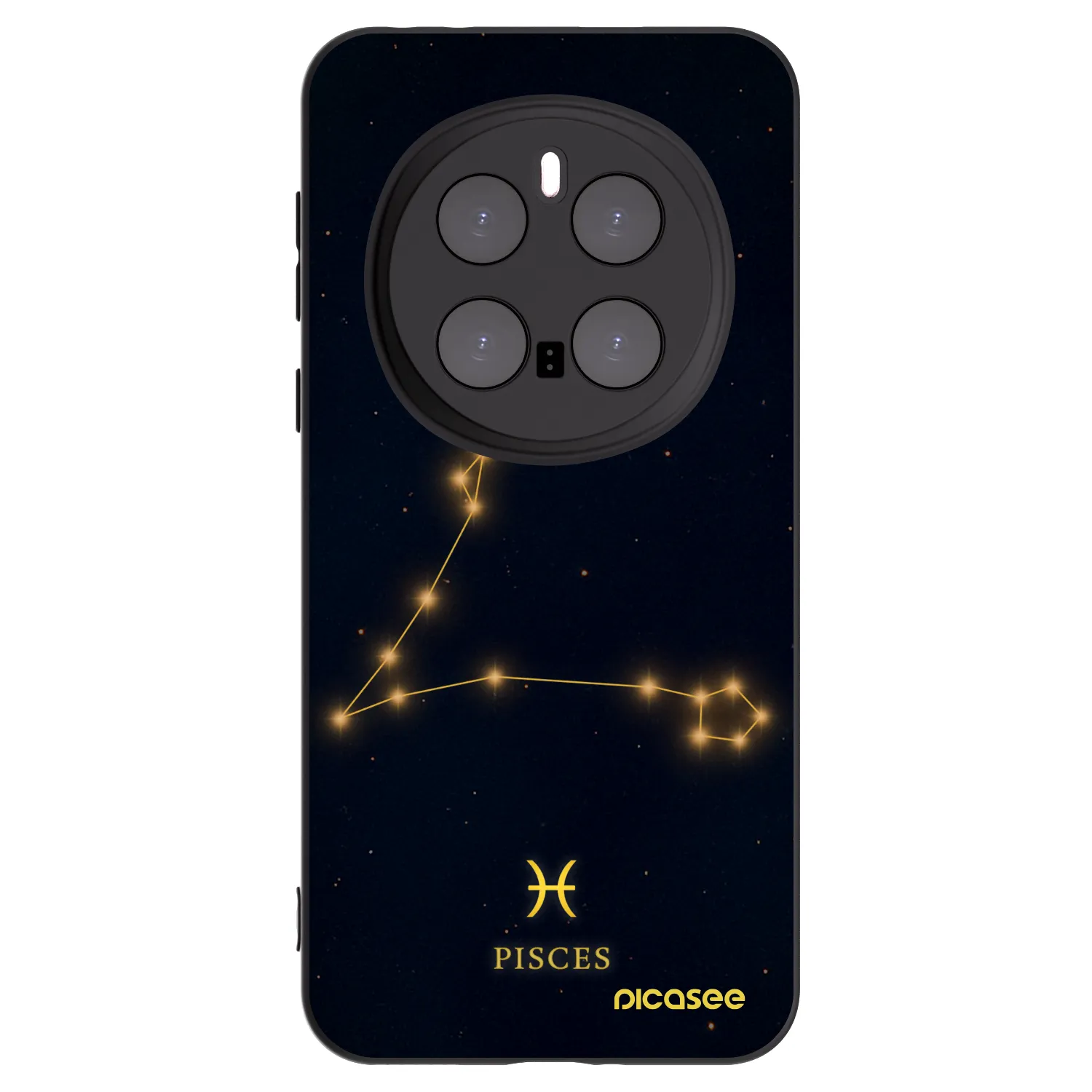 Picasee silikonowe czarne etui na Honor Magic7 Pro 5G - PISCES