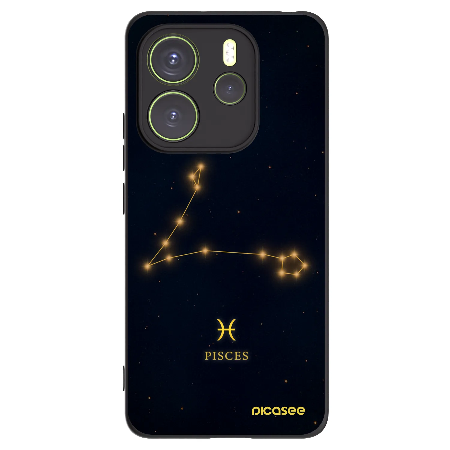 Picasee silikonowe czarne etui na Xiaomi Redmi Note 14 4G - PISCES