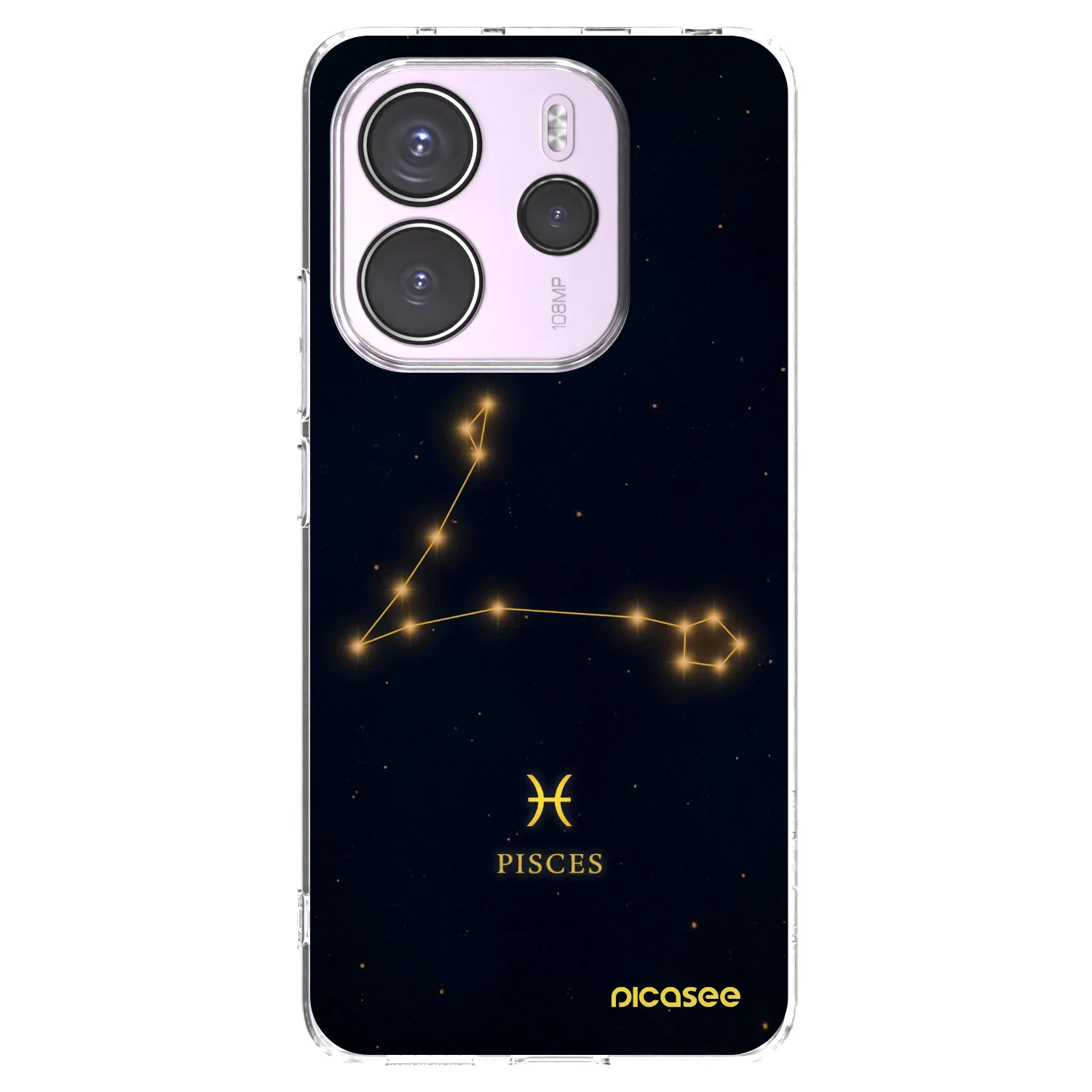 Picasee silikonowe przeźroczyste etui na Xiaomi Redmi Note 14 4G - PISCES