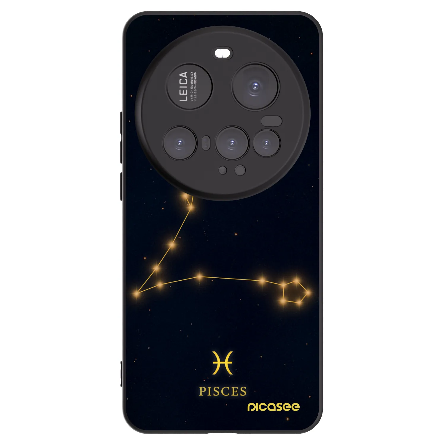 Picasee silikonowe czarne etui na Xiaomi 15 Ultra - PISCES