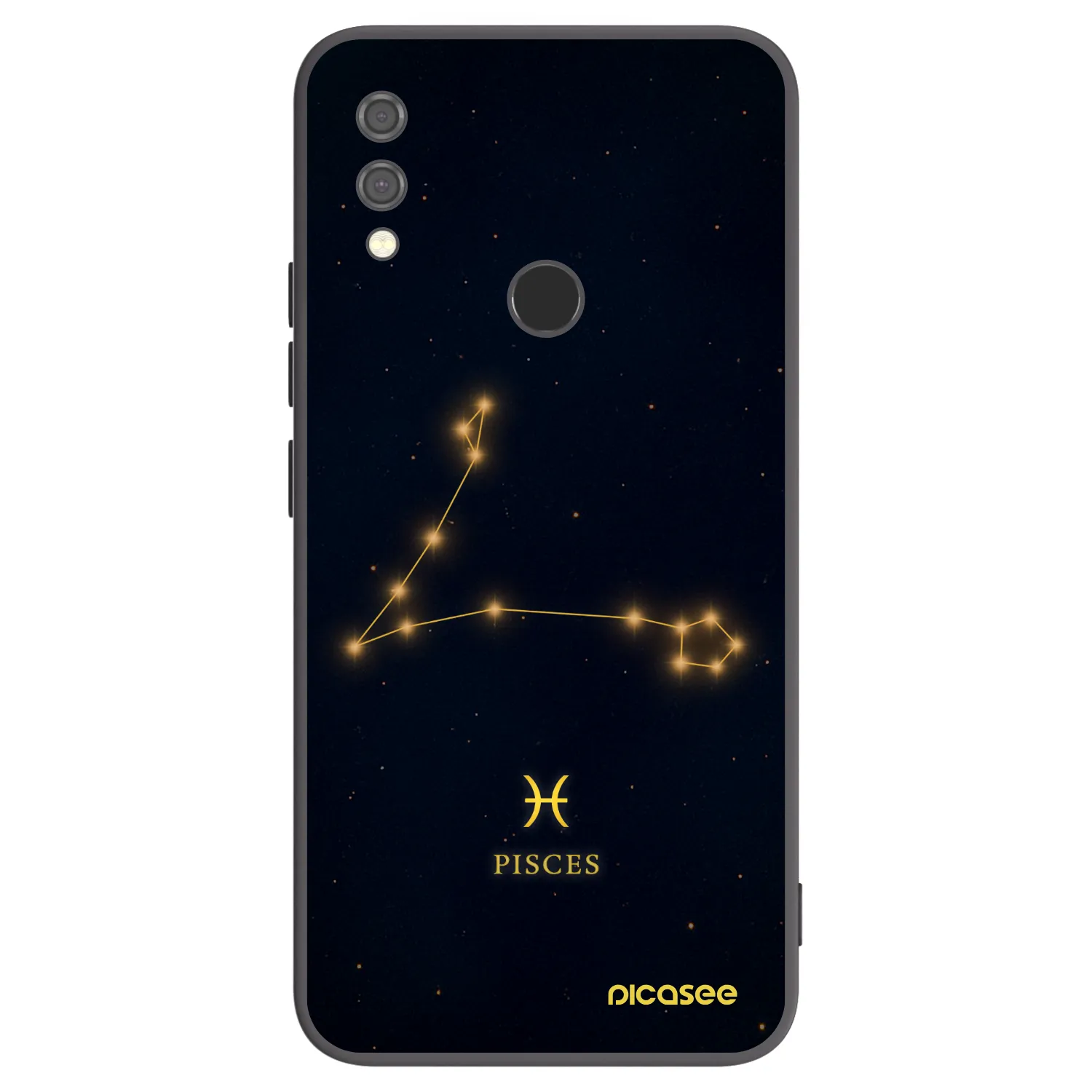 Picasee silikonowe czarne etui na Xiaomi Redmi Note 7 - PISCES