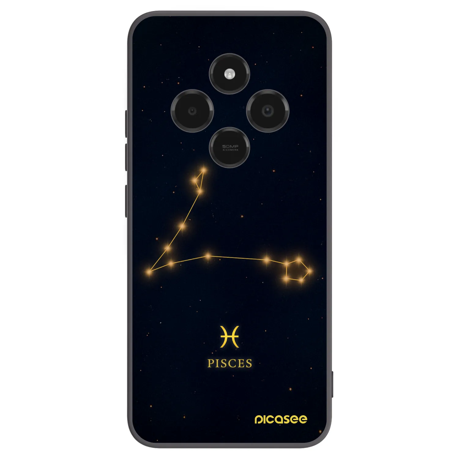 Picasee silikonowe czarne etui na Xiaomi Poco C75 - PISCES