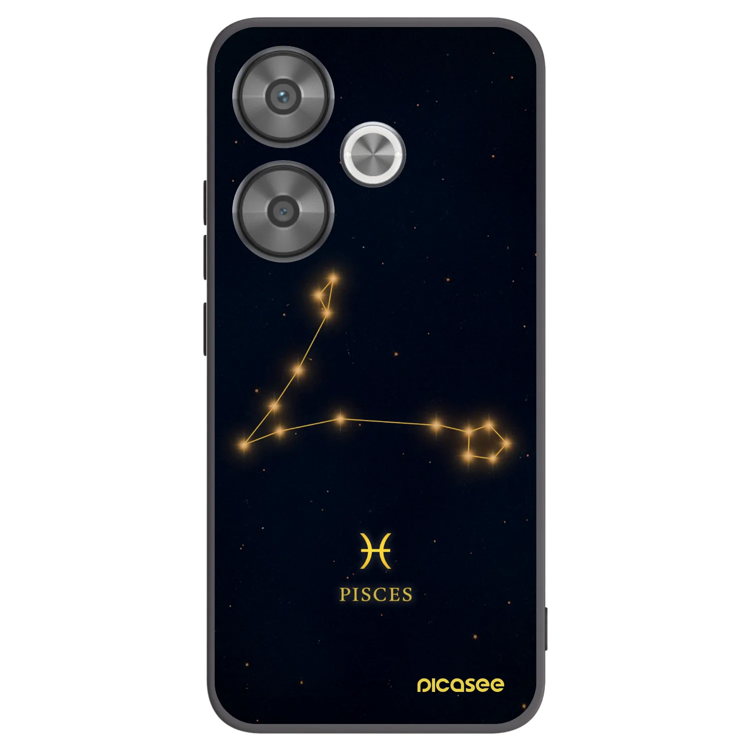 Picasee silikonowe czarne etui na Xiaomi Poco F6 - PISCES
