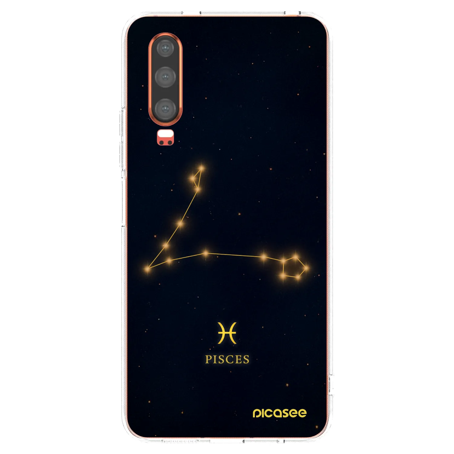 Picasee silikonowe przeźroczyste etui na Huawei P30 - PISCES